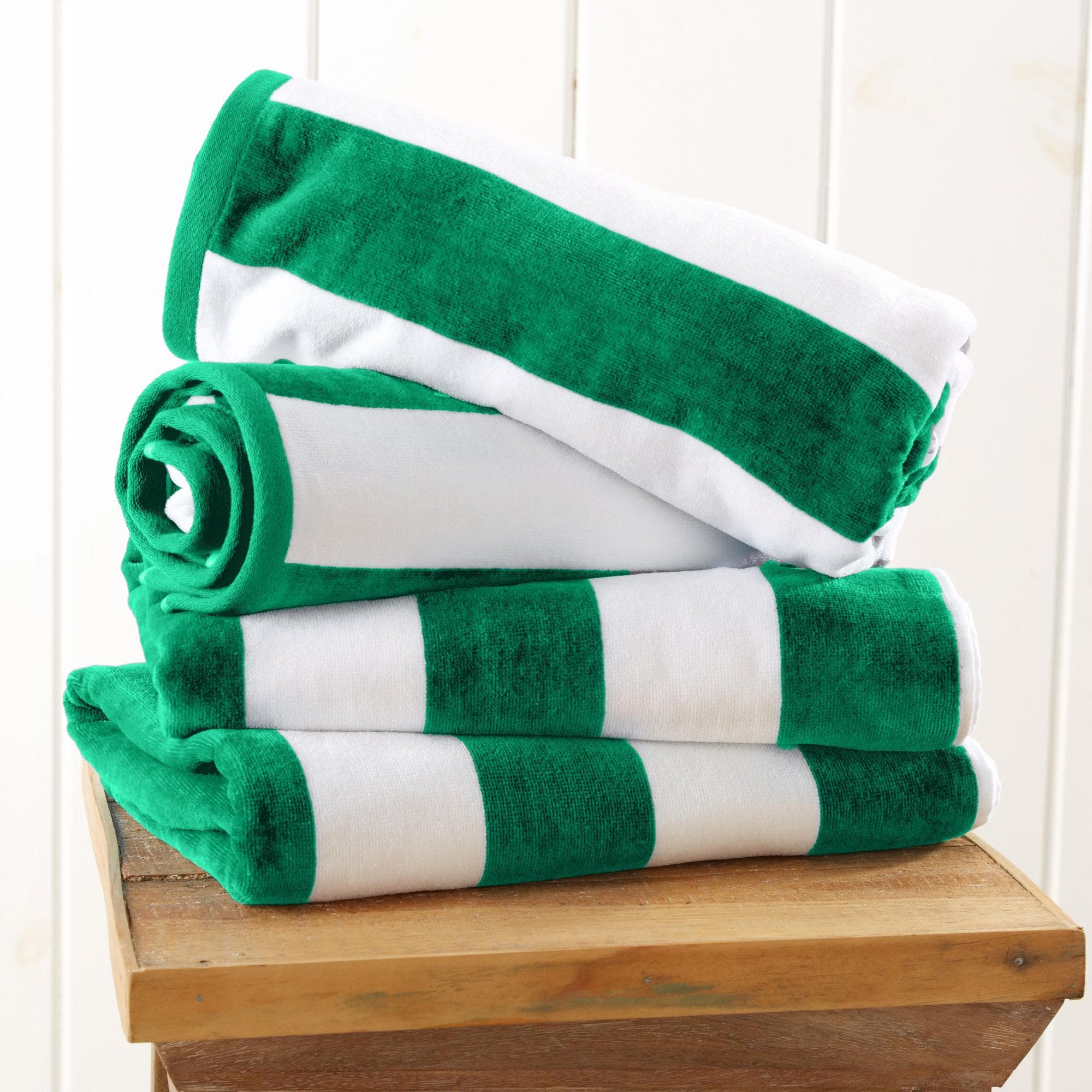 Cotton Velour Cabana Stripe Beach Towel - Novia Collection - Image 161