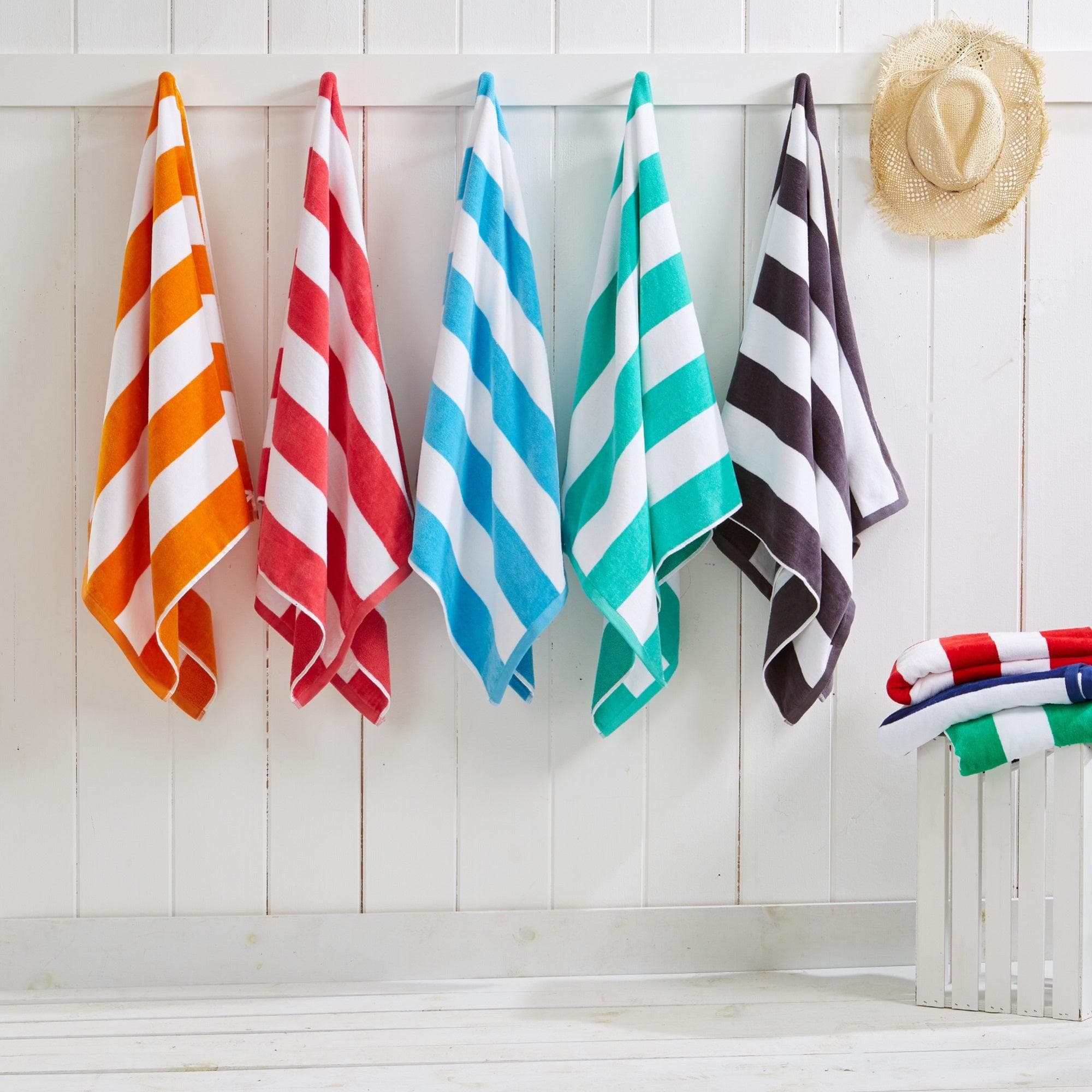 Cotton Velour Cabana Stripe Beach Towel - Novia Collection - Image 45
