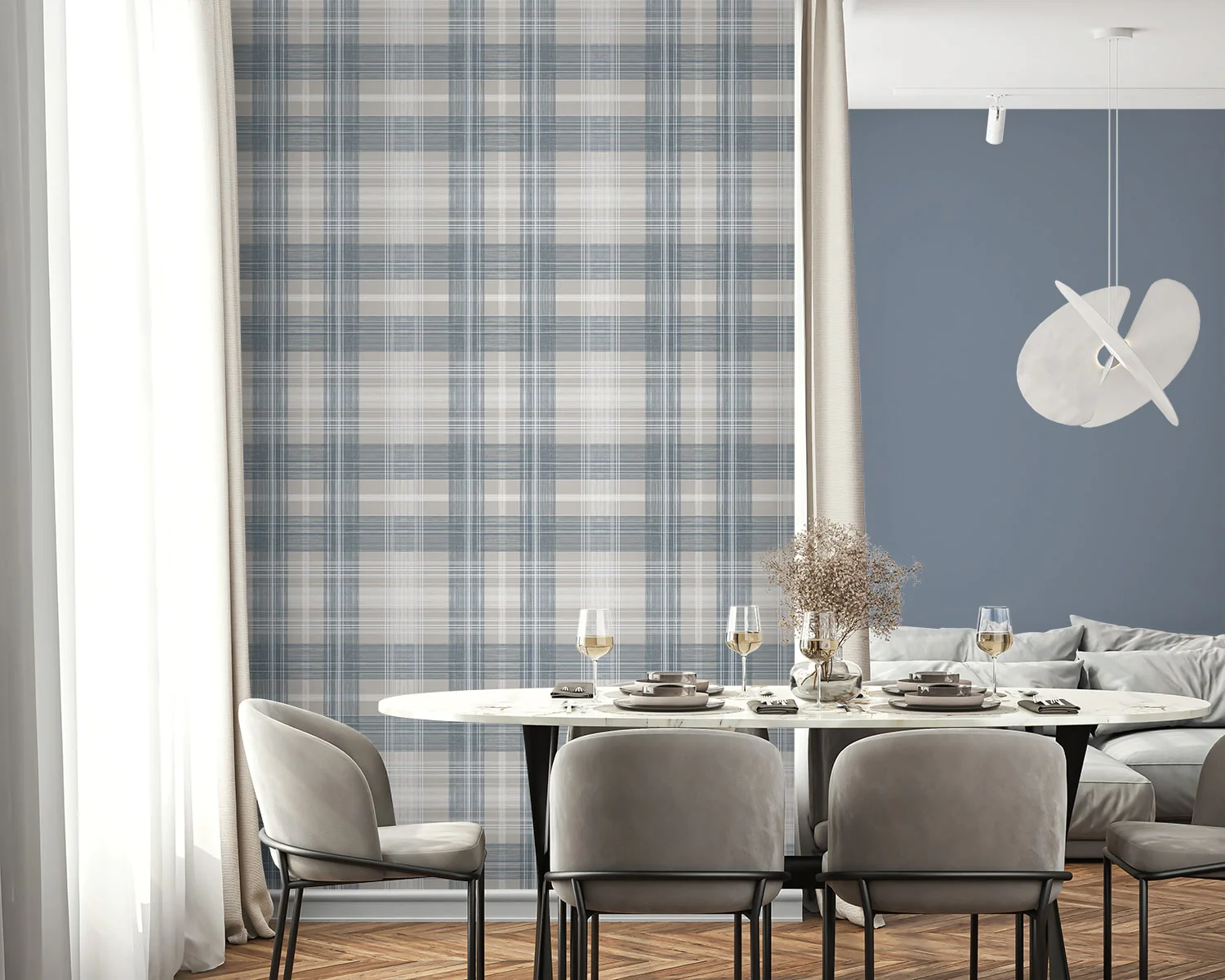 Crossroads Plaid Peel and Stick Removable Wallpaper - Image 10