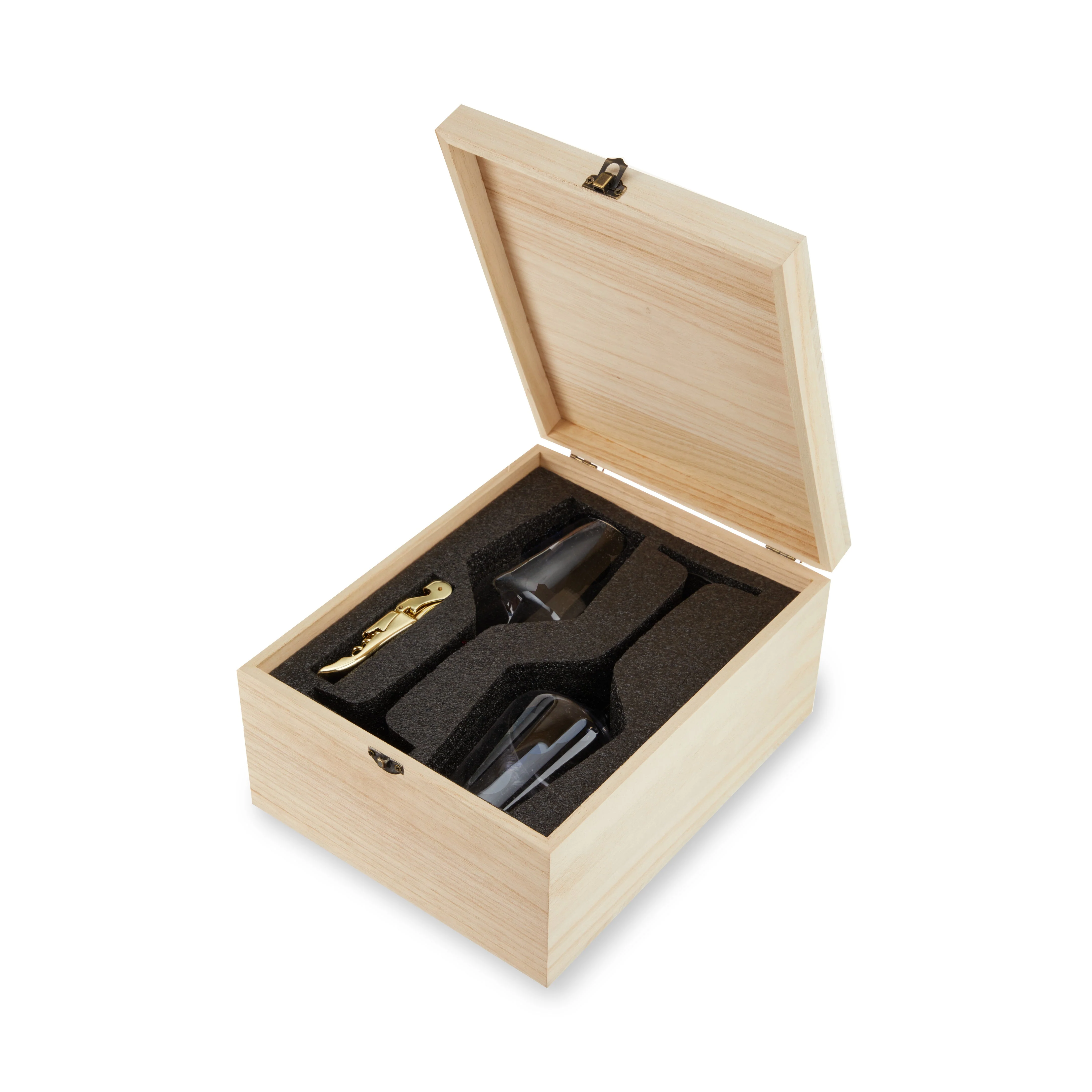 Crystal Bordeaux Glasses & Gold Corkscrew Gift Box Set - Image 4