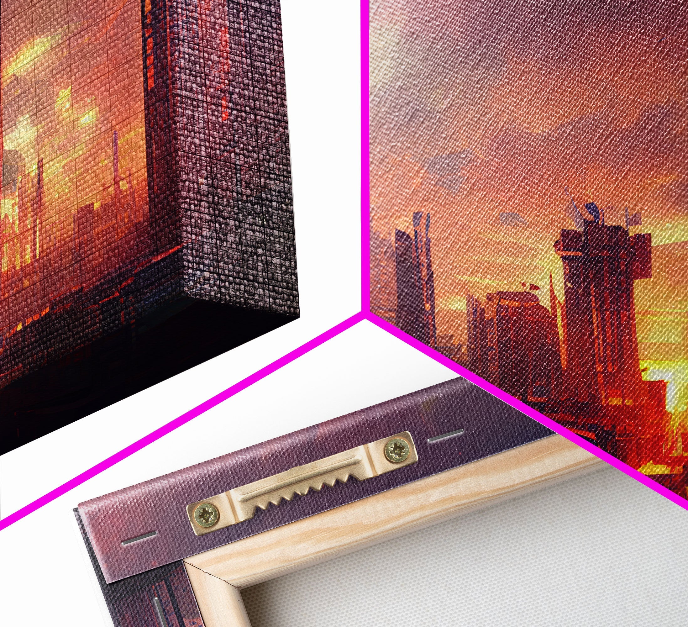 Cyberpunk City, 3 Piece Wall Art, Canvas Print - Image 13