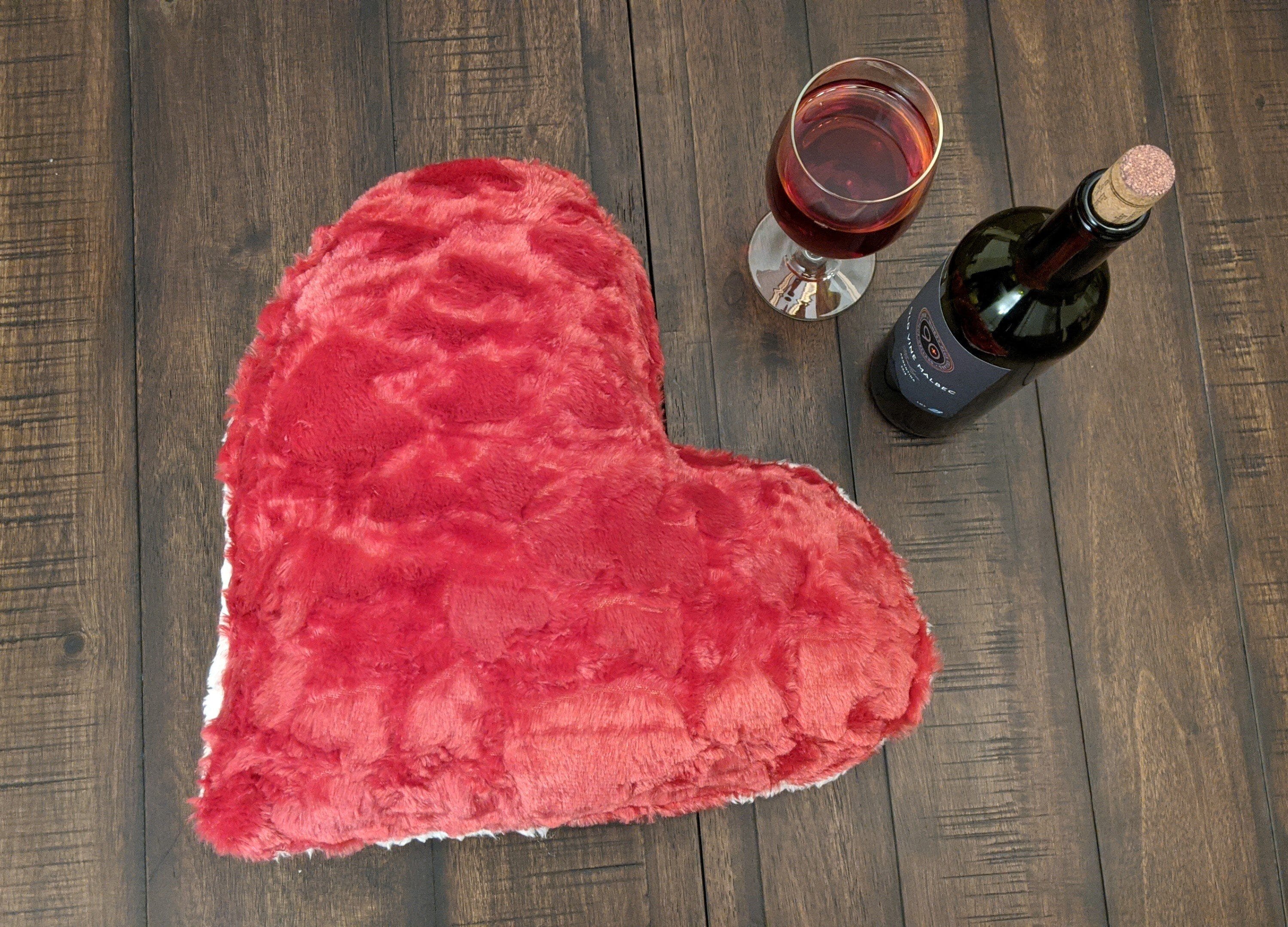 Romantic Valentine Heart Shaped Red Throw Pillow - Image 7