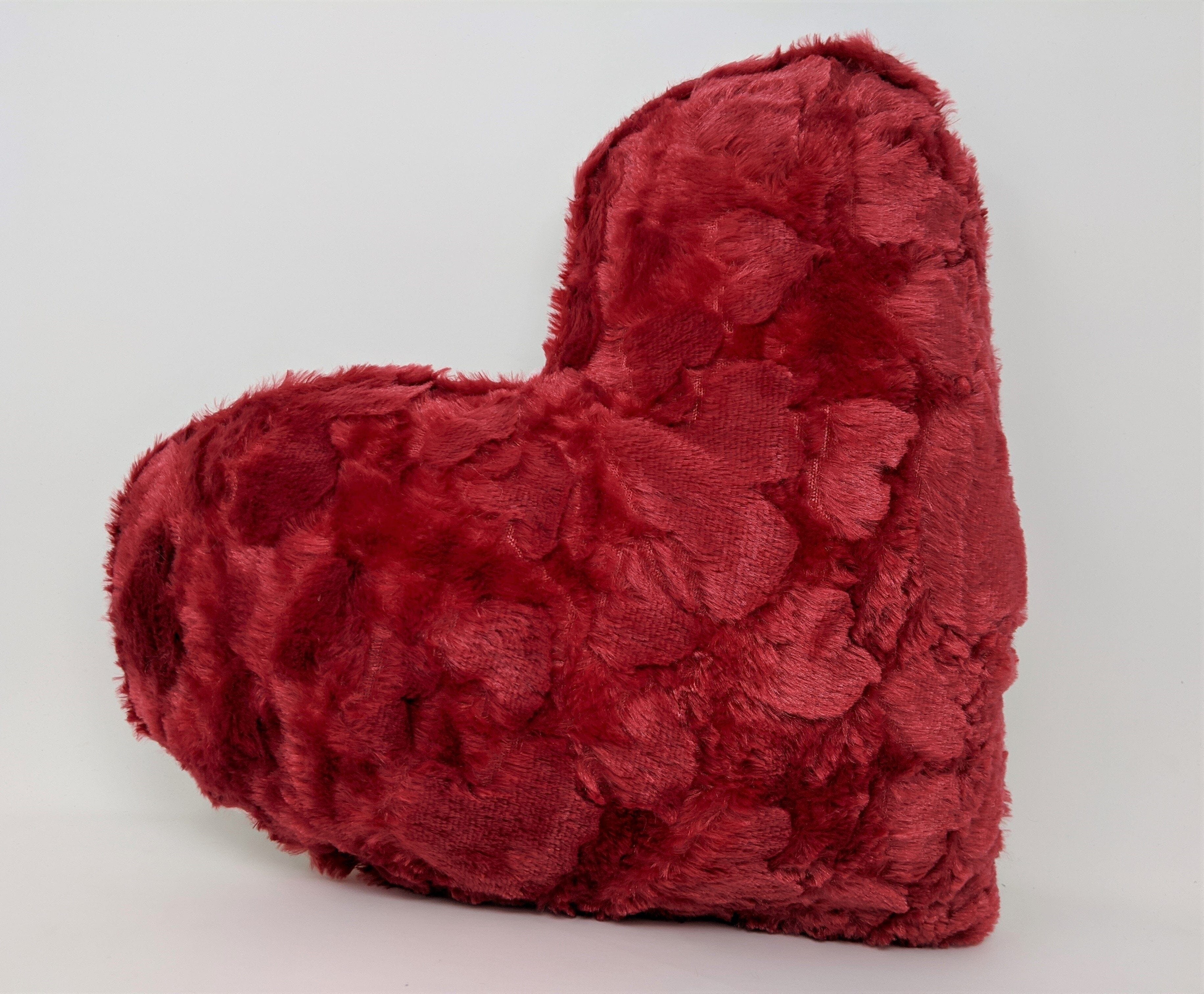 Romantic Valentine Heart Shaped Red Throw Pillow - Image 9