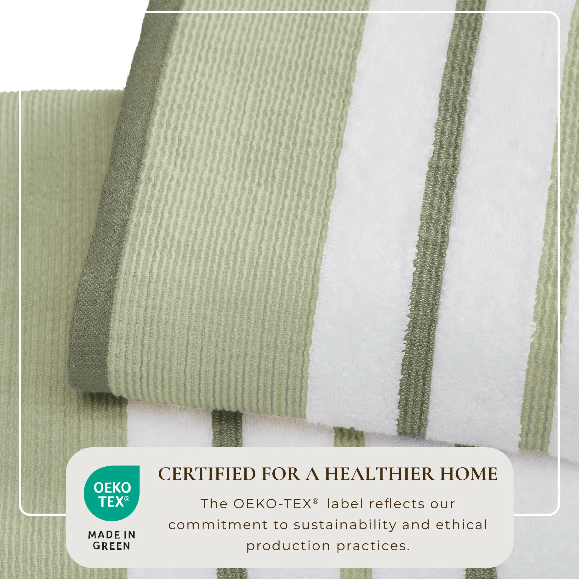 Decorative Cotton Stripe Bath Towel Set - Noelle Collection - Image 110