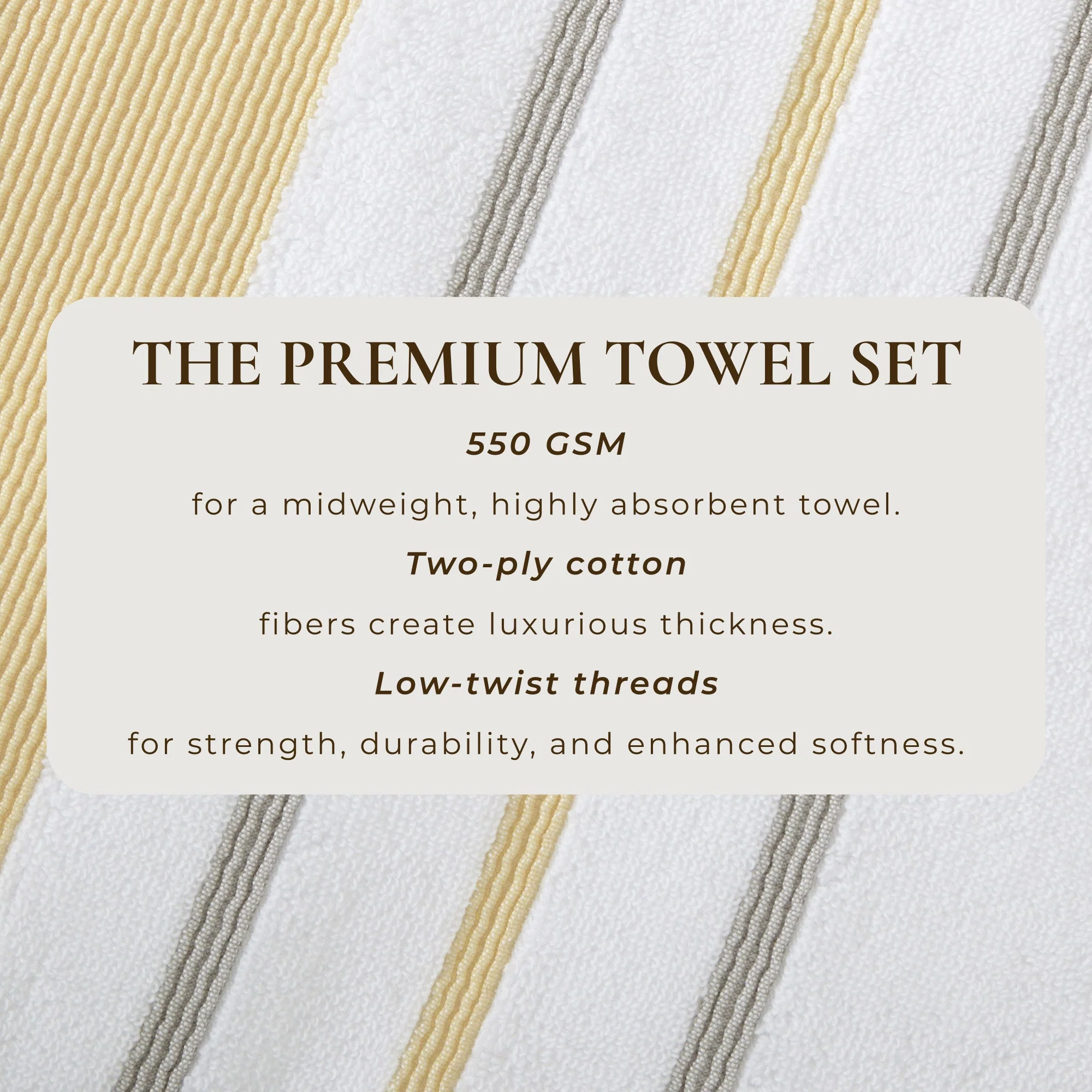 Decorative Cotton Stripe Bath Towel Set - Noelle Collection - Image 147