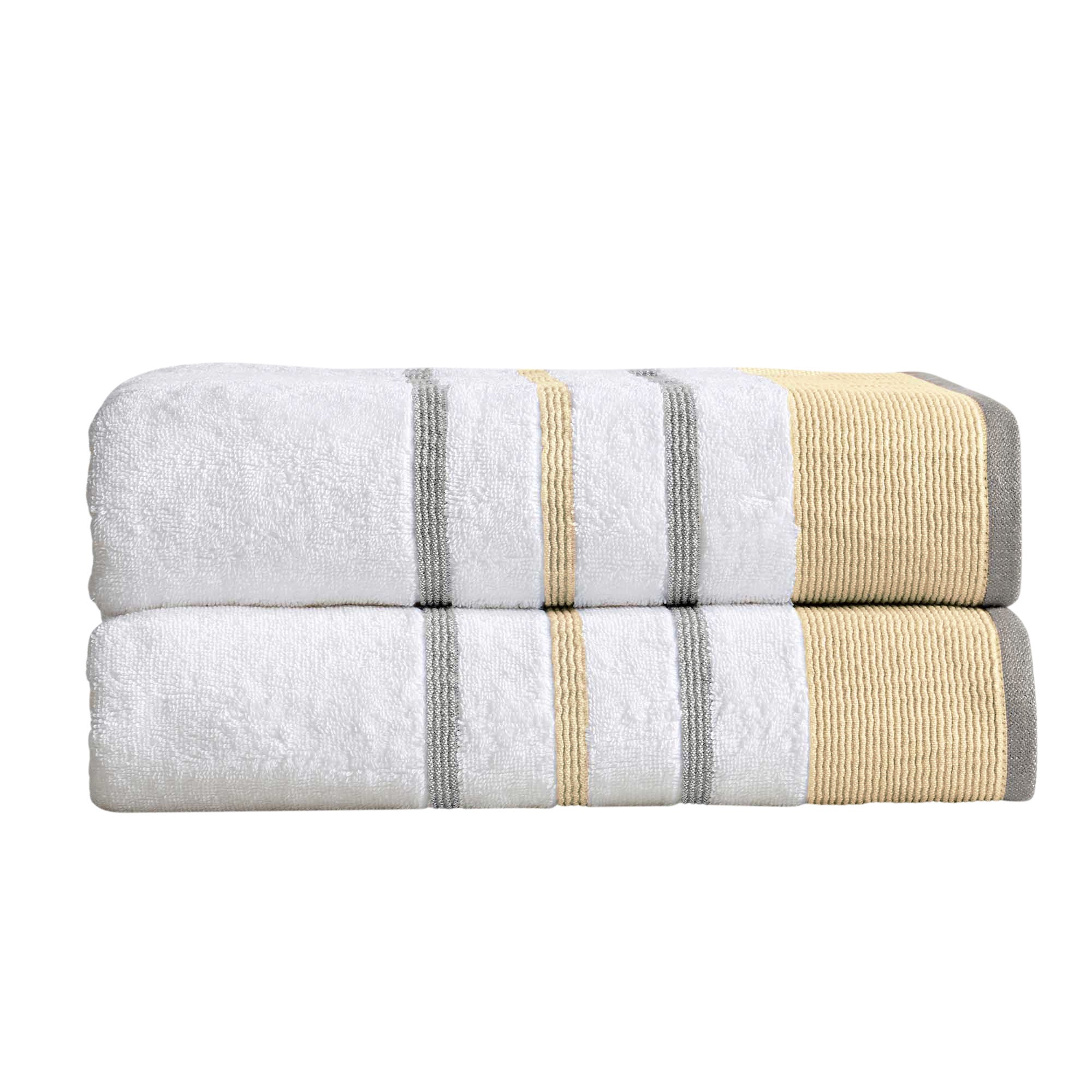 Decorative Cotton Stripe Bath Towel Set - Noelle Collection - Image 151