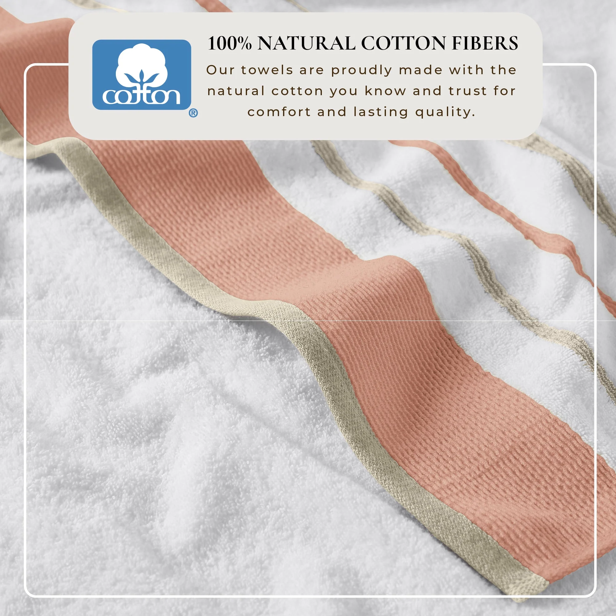 Decorative Cotton Stripe Bath Towel Set - Noelle Collection - Image 161