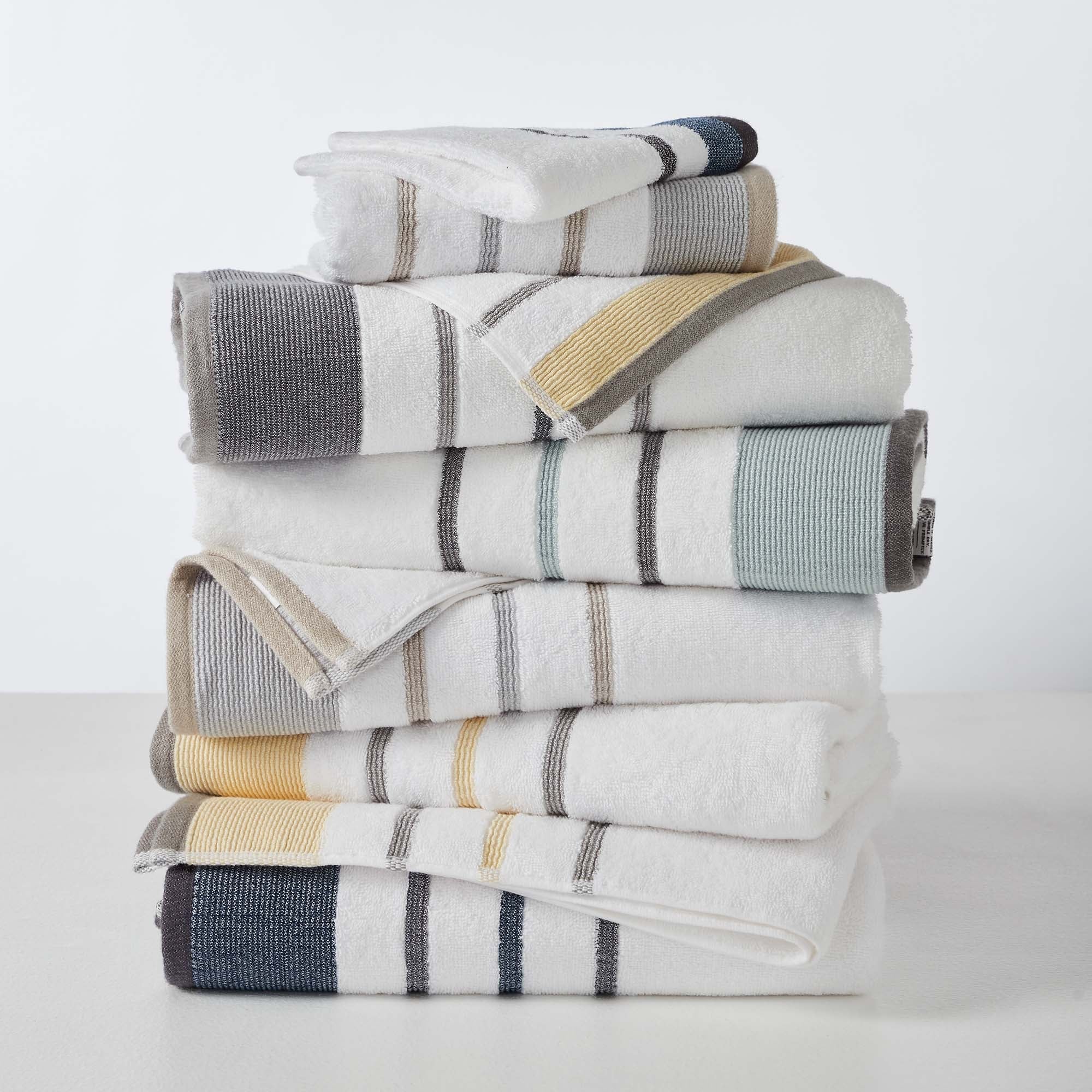 Decorative Cotton Stripe Bath Towel Set - Noelle Collection - Image 18