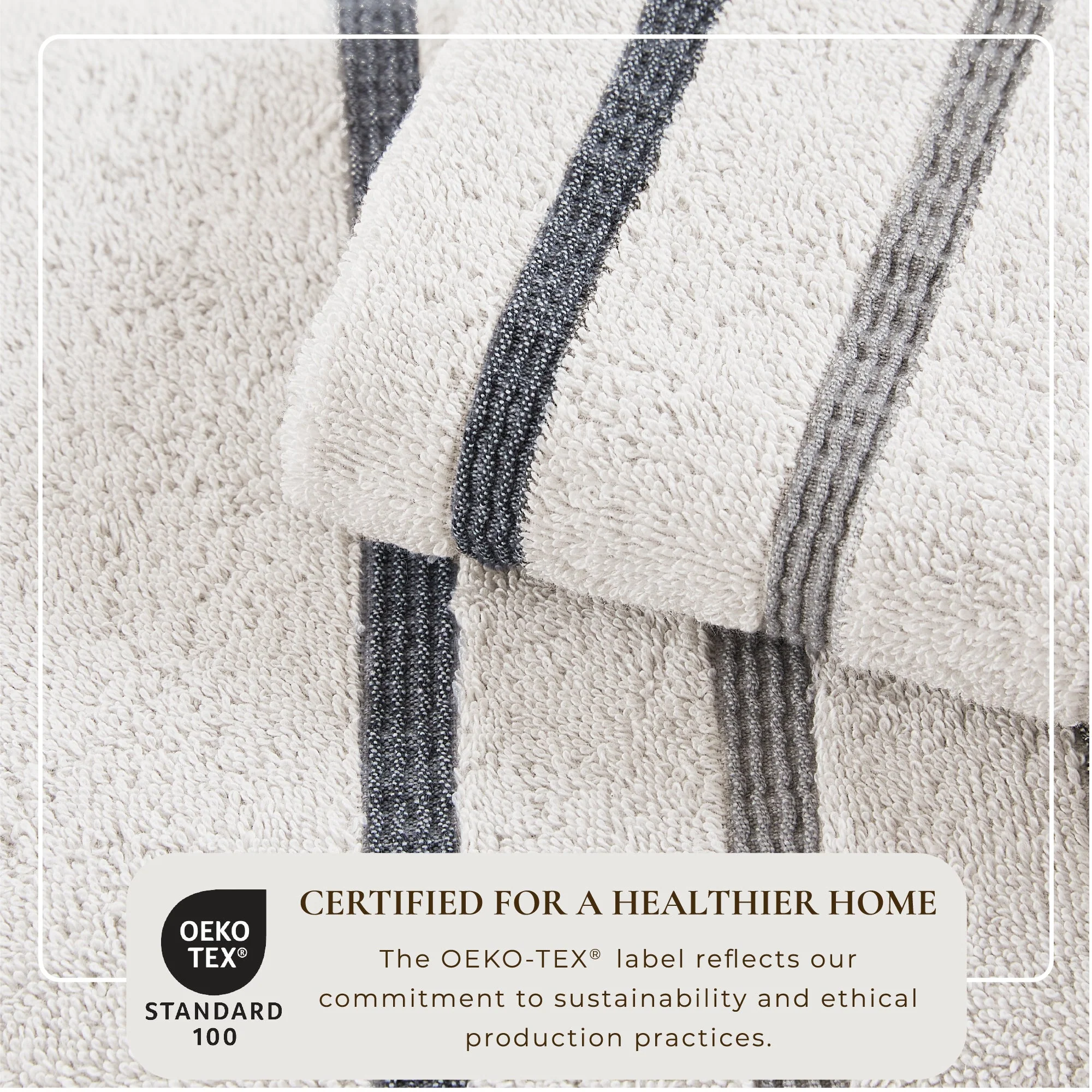 Decorative Cotton Stripe Bath Towel Set - Noelle Collection - Image 182