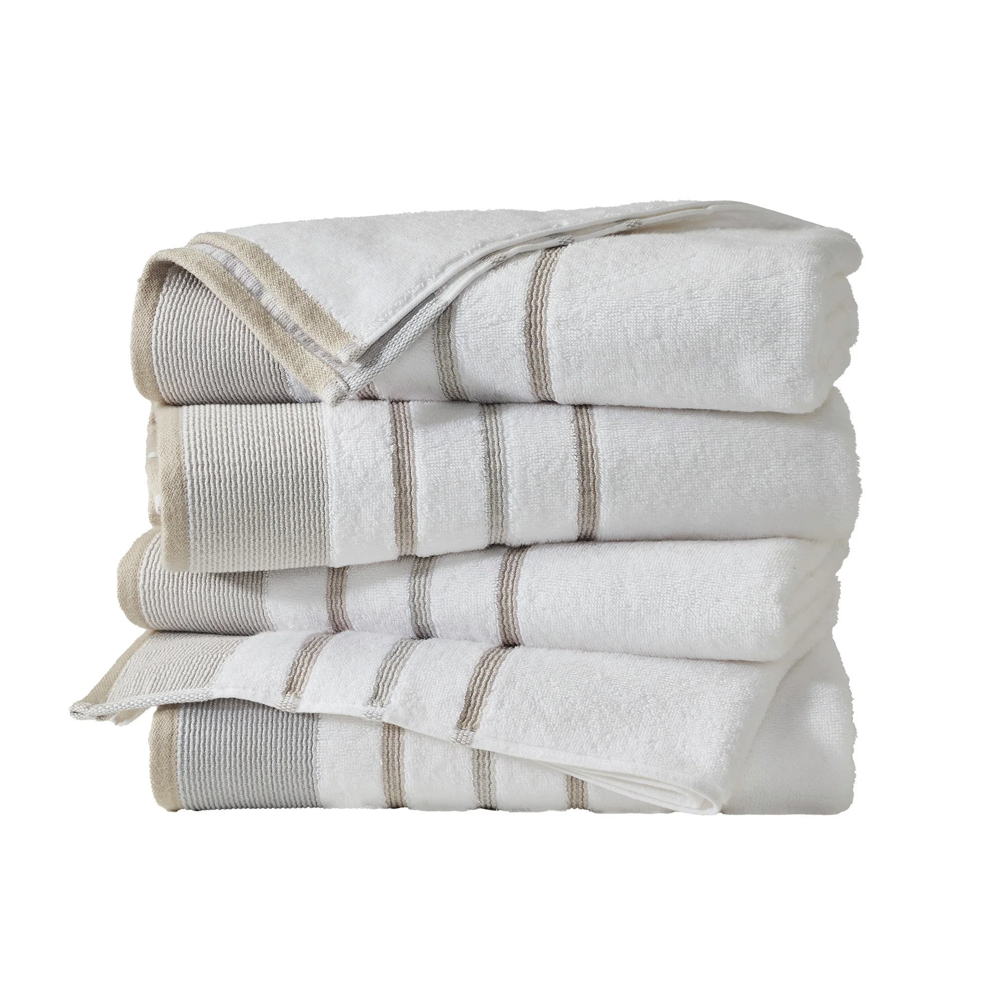 Decorative Cotton Stripe Bath Towel Set - Noelle Collection - Image 31