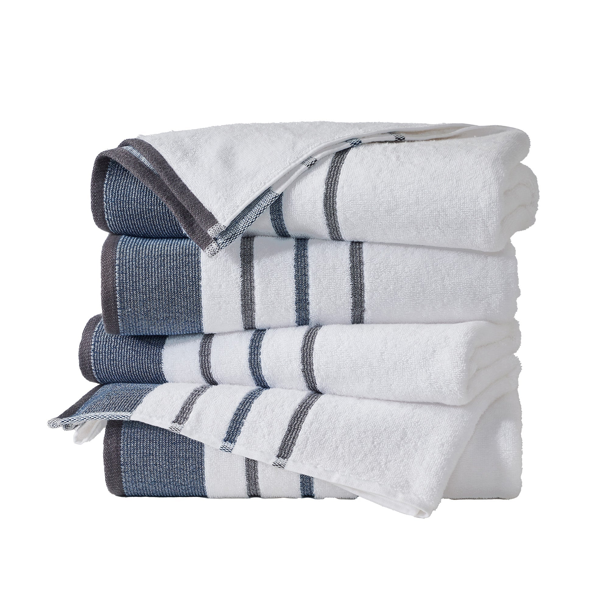 Decorative Cotton Stripe Bath Towel Set - Noelle Collection - Image 55
