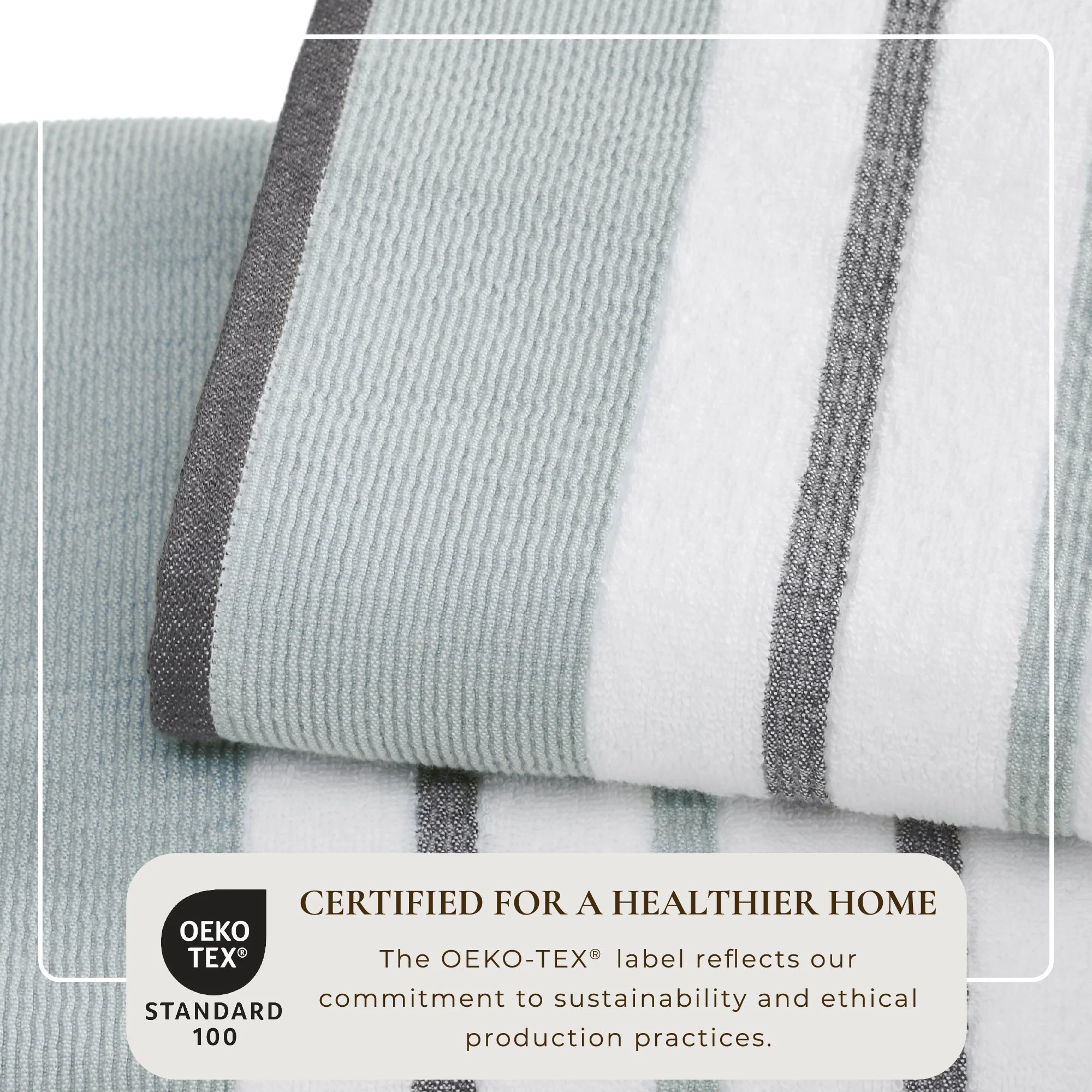 Decorative Cotton Stripe Bath Towel Set - Noelle Collection - Image 80