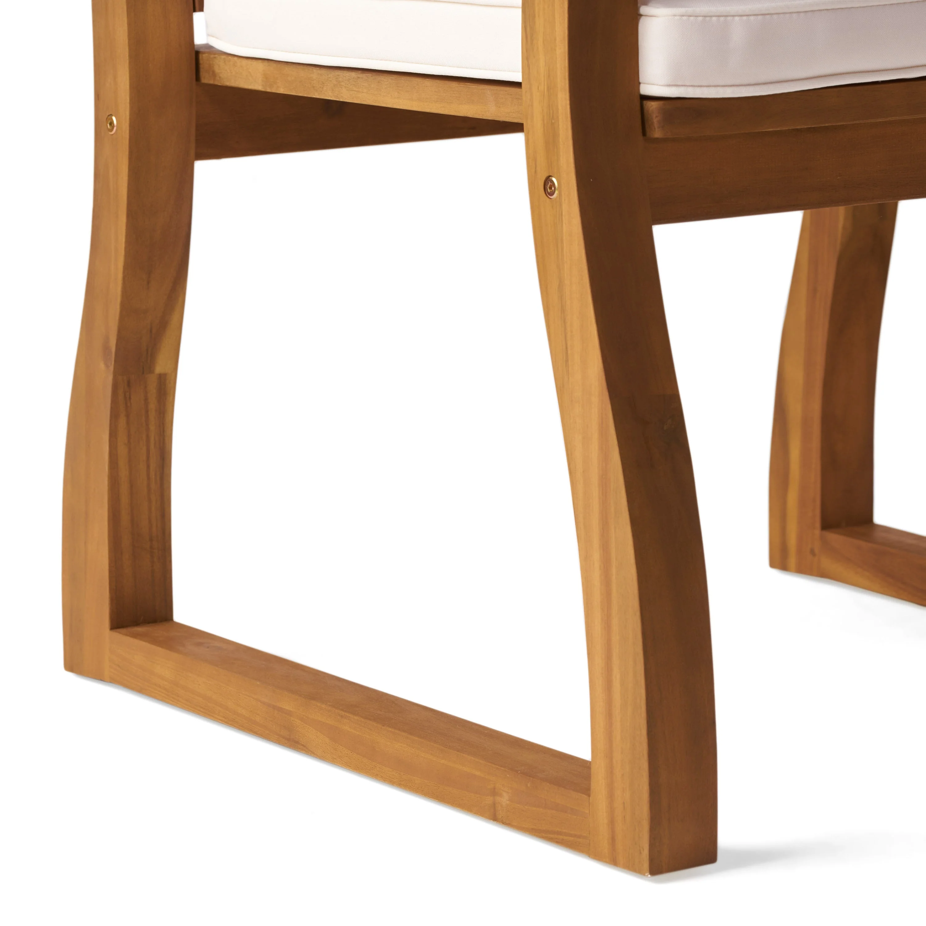Set of 2 Outdoor Dining Chairs, Cream - Image 14