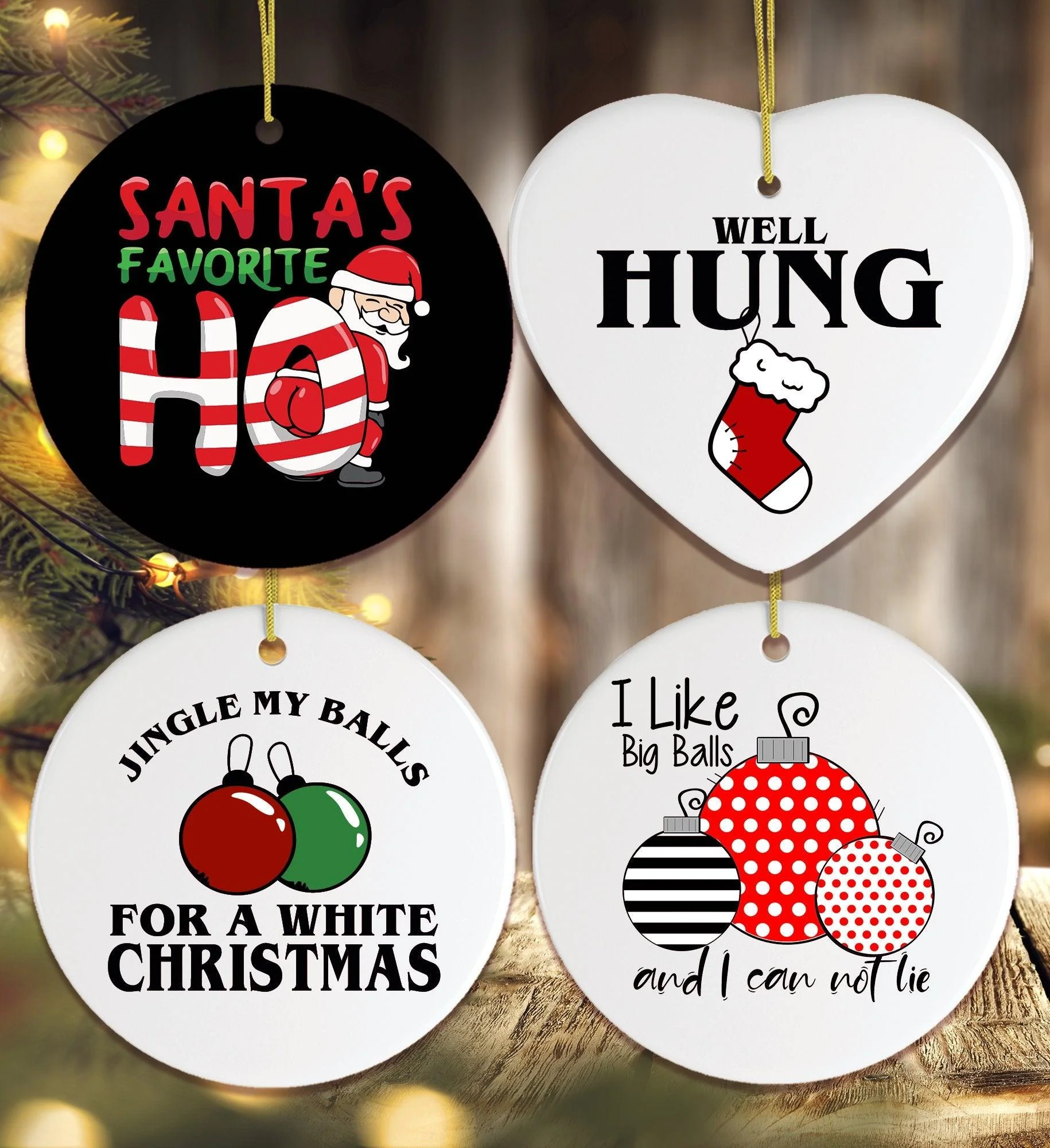 Dirty Joke Christmas Ornament Bundle by OrnamentallyYou - Image 3
