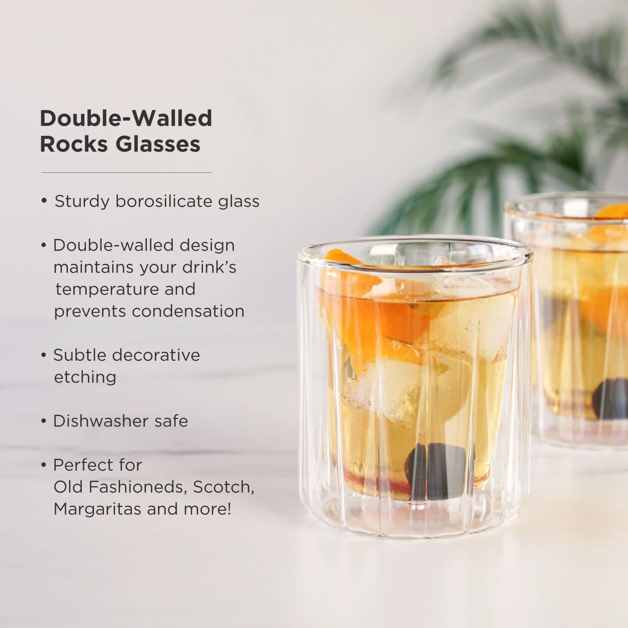Double-Walled Rocks Glasses Set of 2 - Image 5