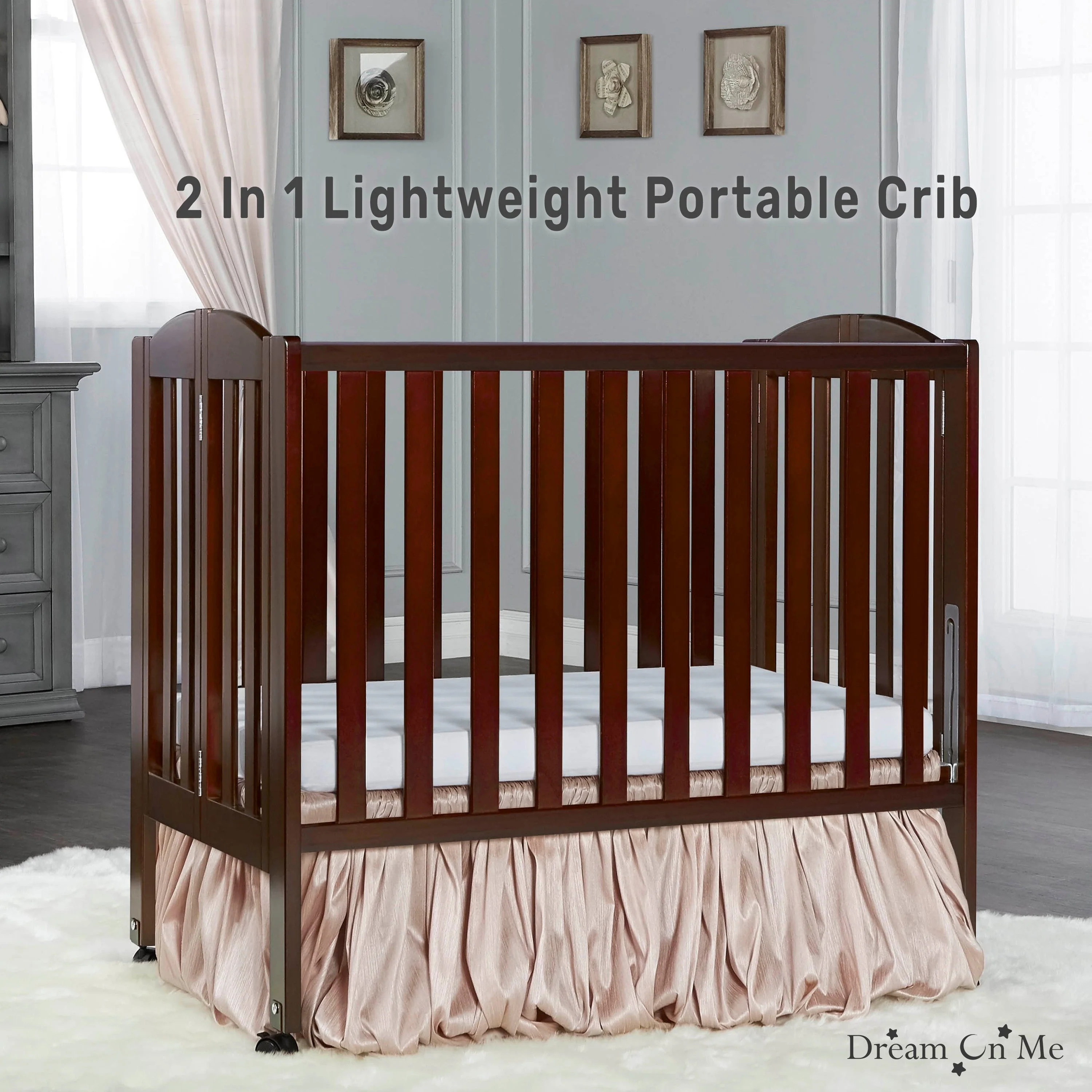 Dream On Me 2-in-1 Folding Portable Mini Crib - Image 20