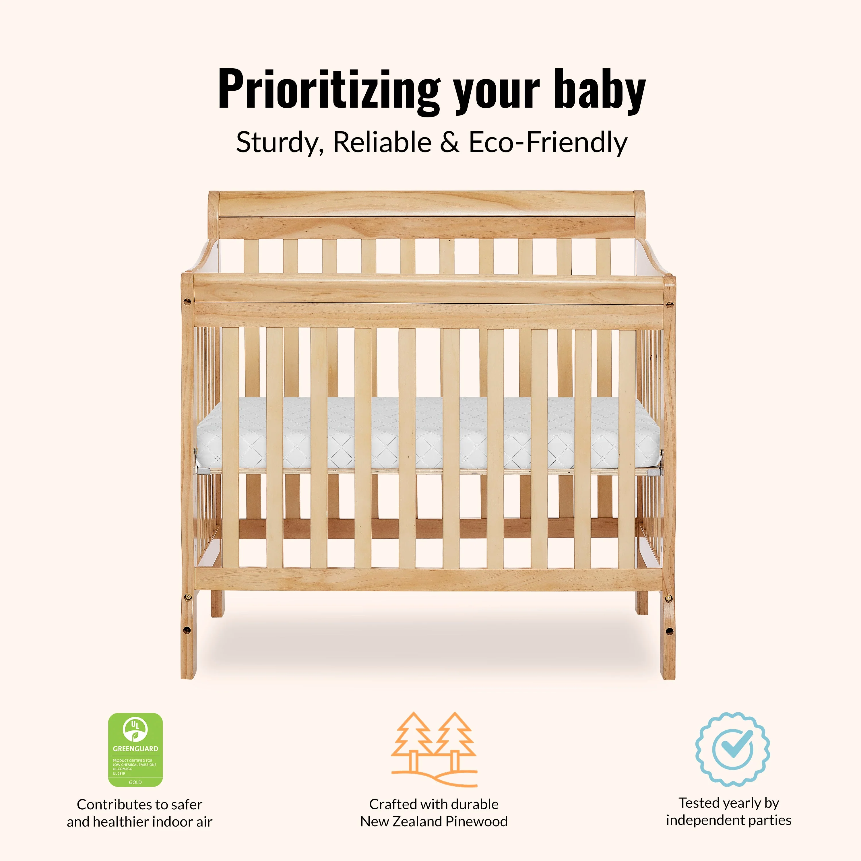 Dream On Me Aden Convertible 4-in-1 Mini Crib - Image 41