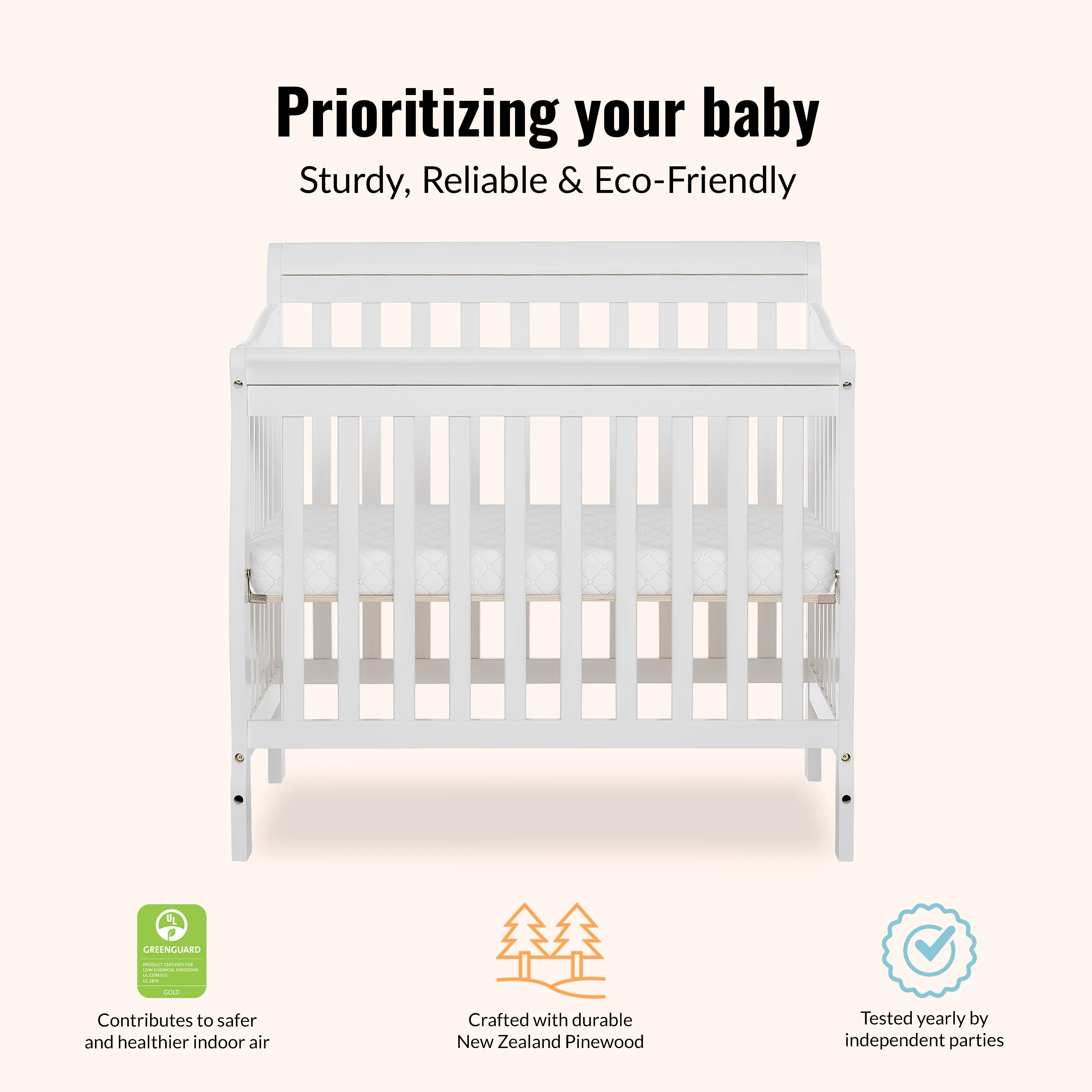 Dream On Me Aden Convertible 4-in-1 Mini Crib - Image 59