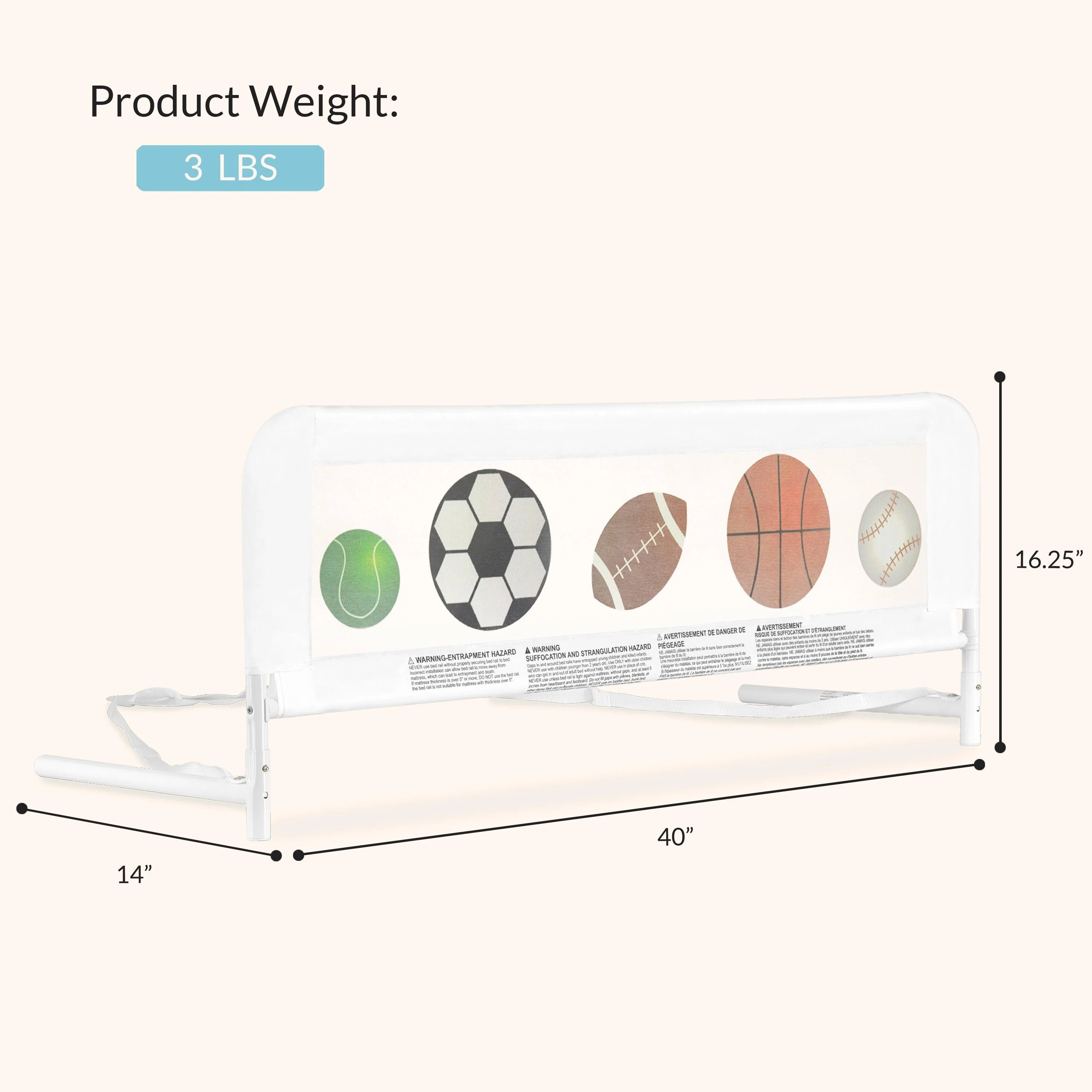Dream On Me Adjustable Mesh Bed Rail - Image 15