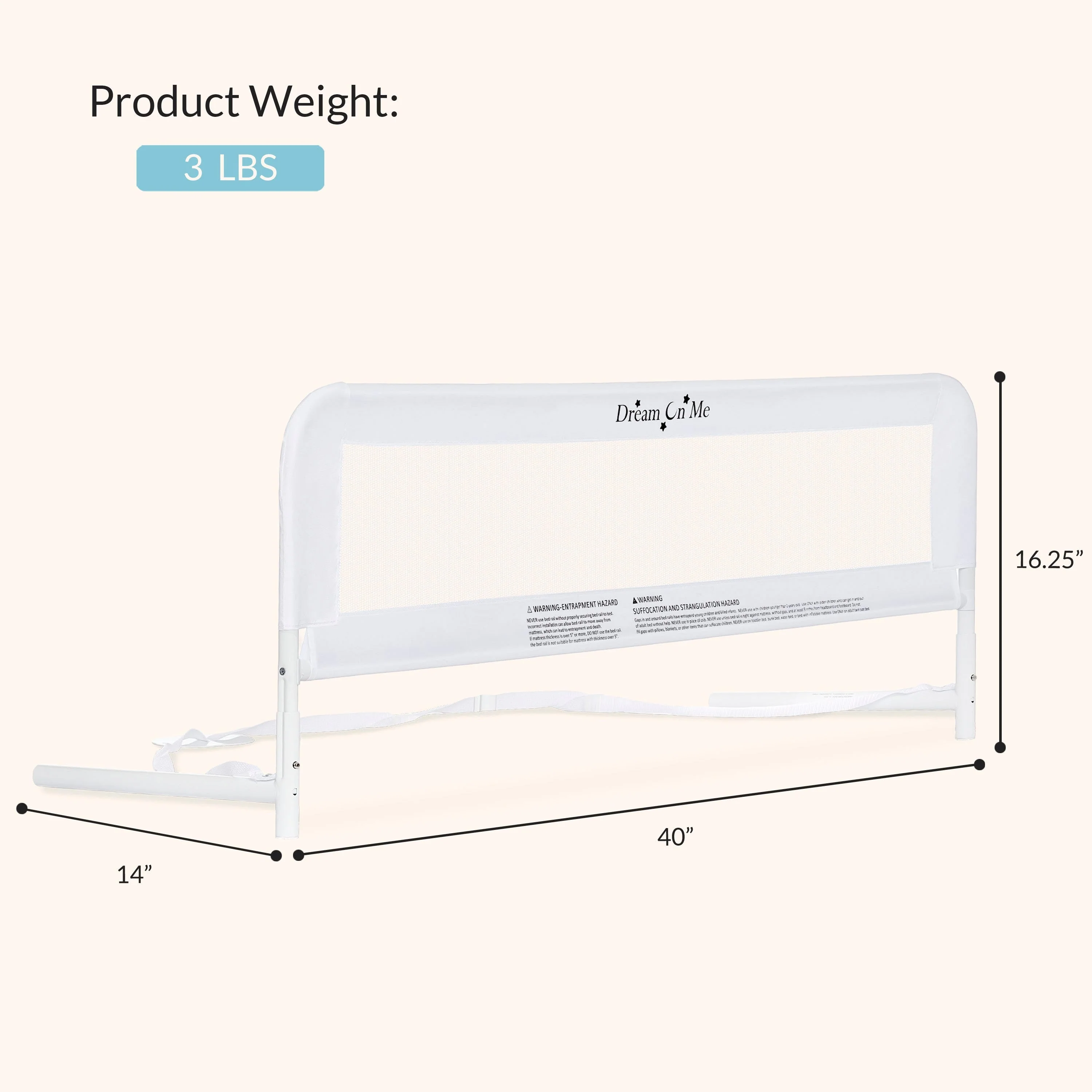 Dream On Me Adjustable Mesh Bed Rail - Image 21