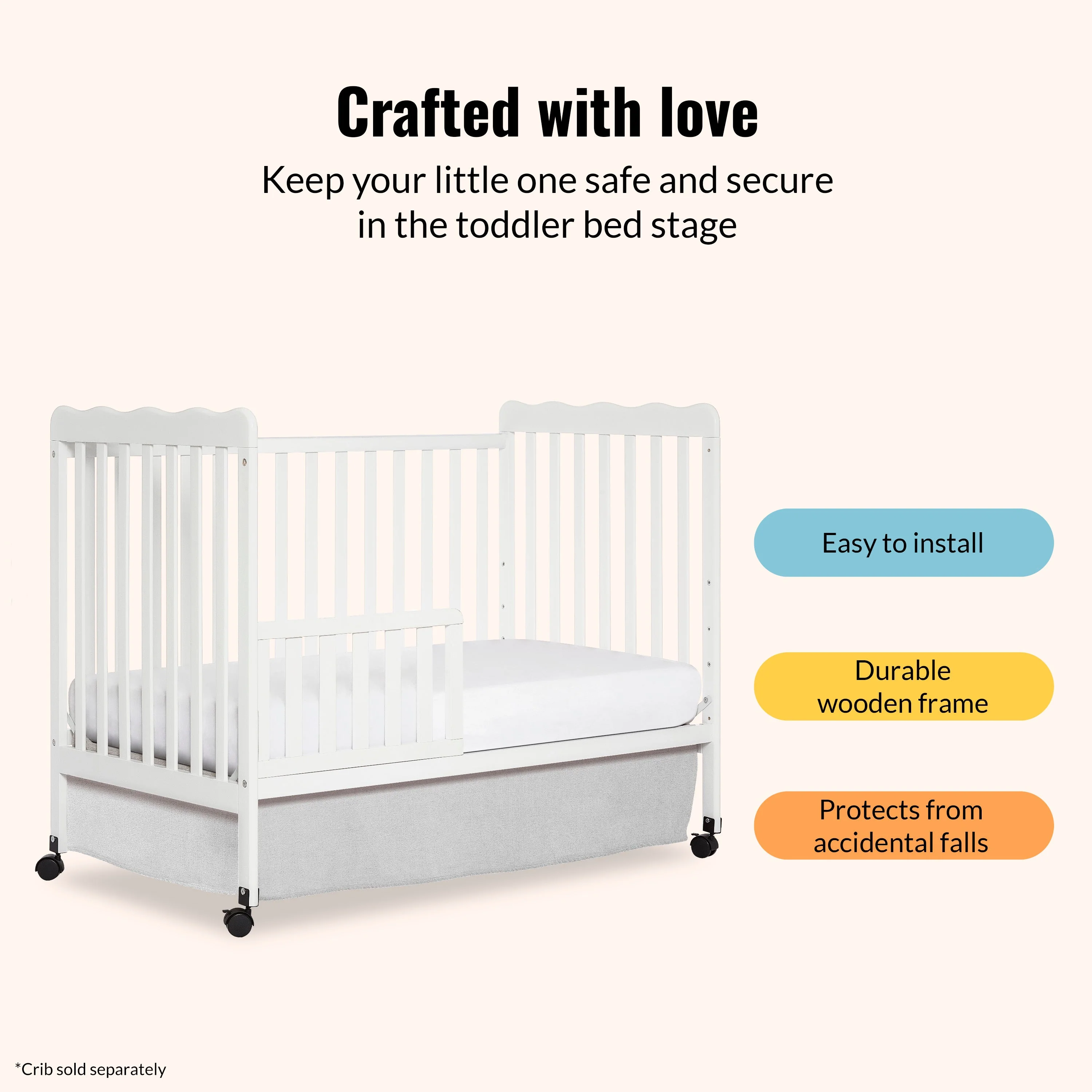 Dream On Me Convertible Crib Toddler Guard Rail - Image 20