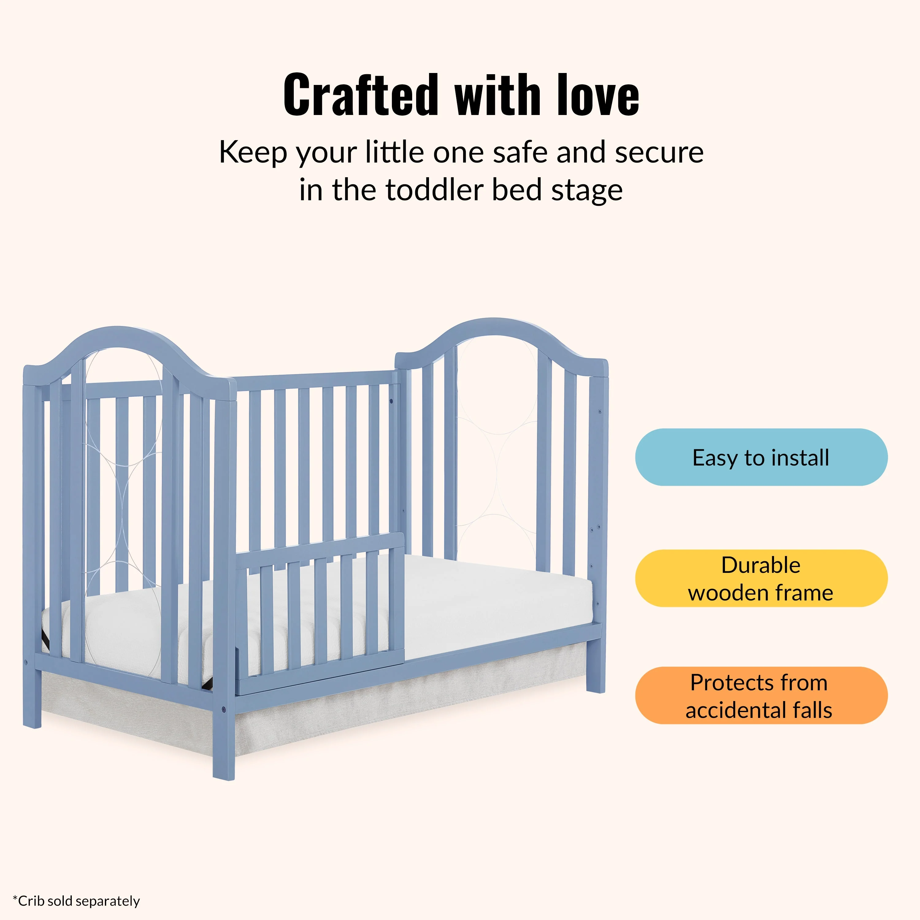 Dream On Me Convertible Crib Toddler Guard Rail - Image 34