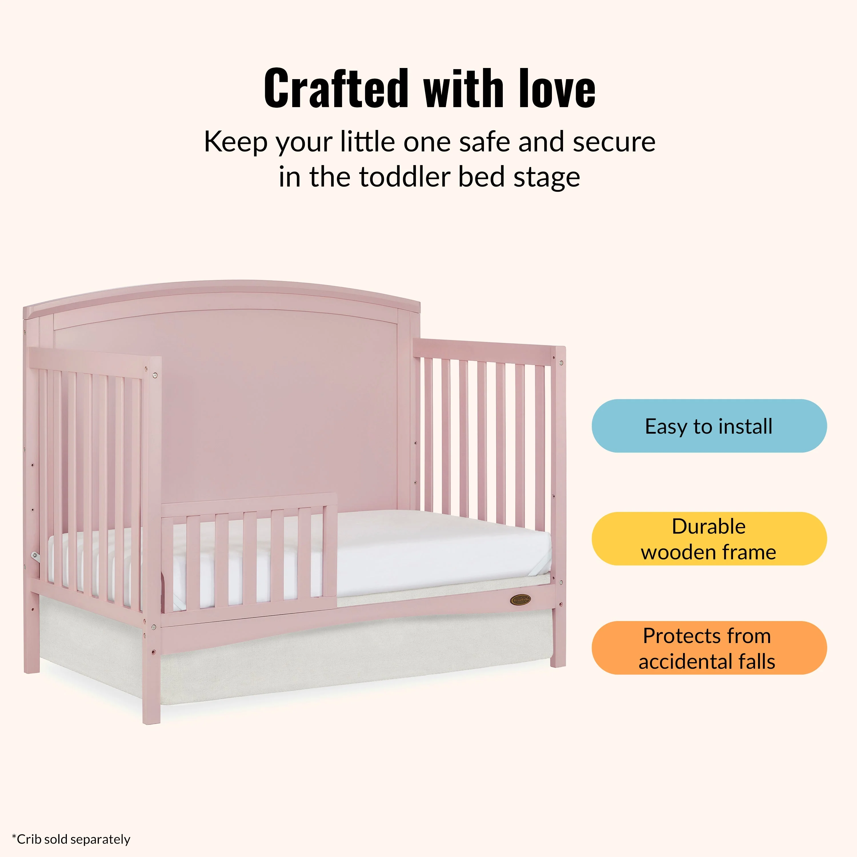 Dream On Me Convertible Crib Toddler Guard Rail - Image 44