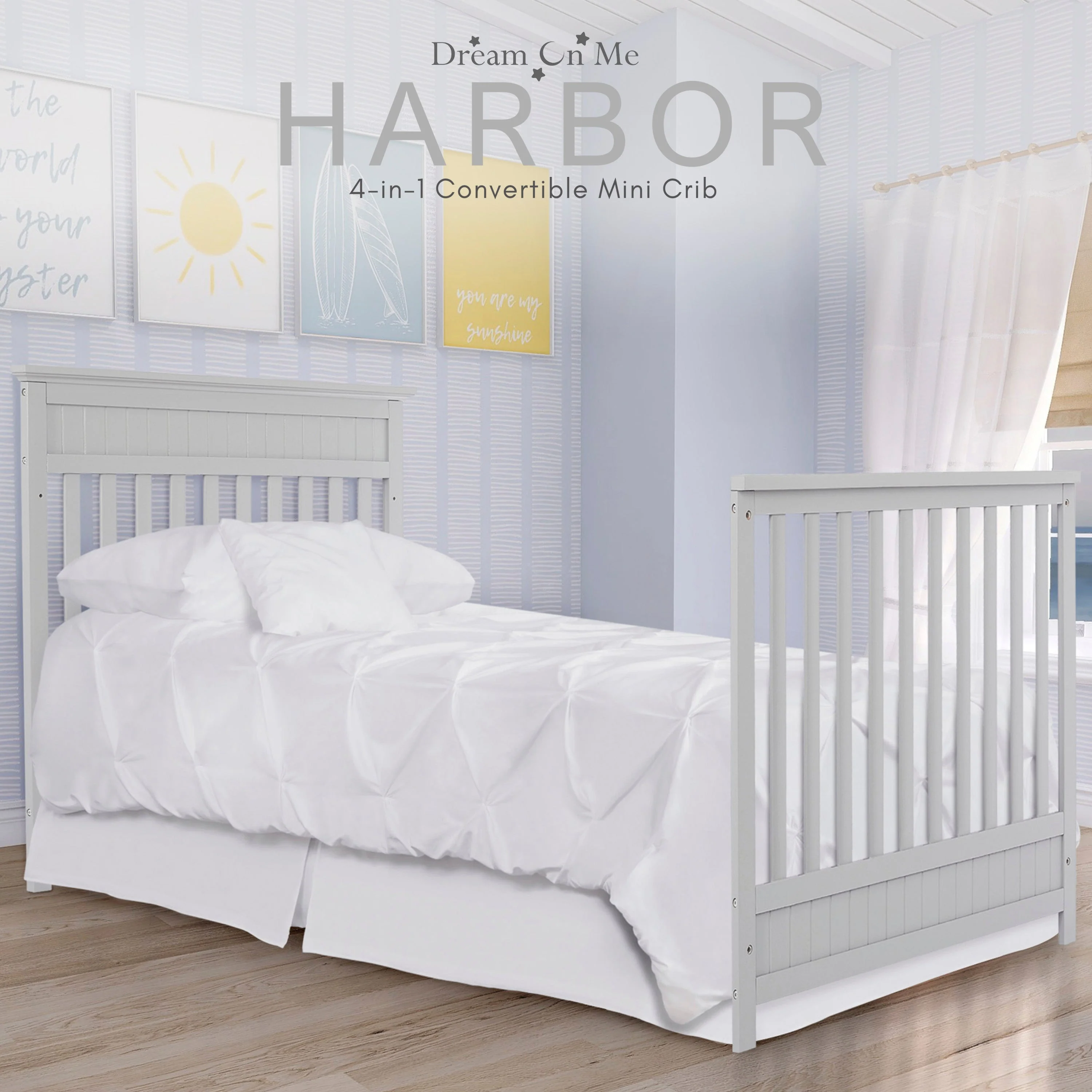 Dream On Me Harbor 4-in-1 Convertible Mini Crib - Image 18