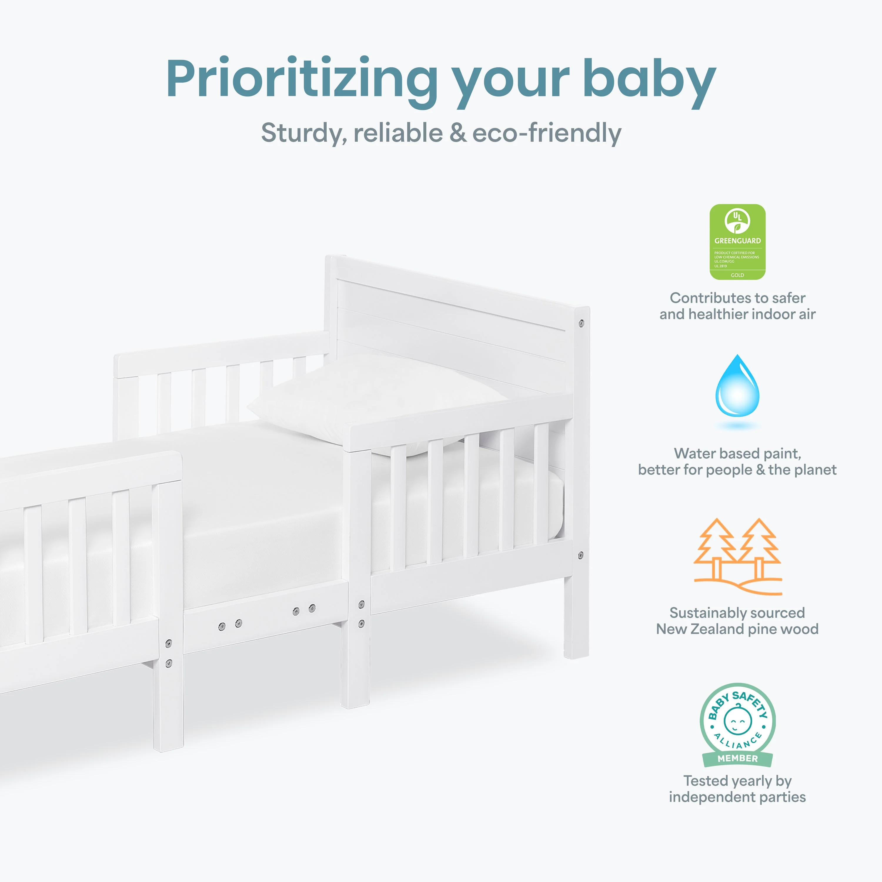 Dream On Me Hudson 3 In 1 Convertible Toddler Bed - Image 32