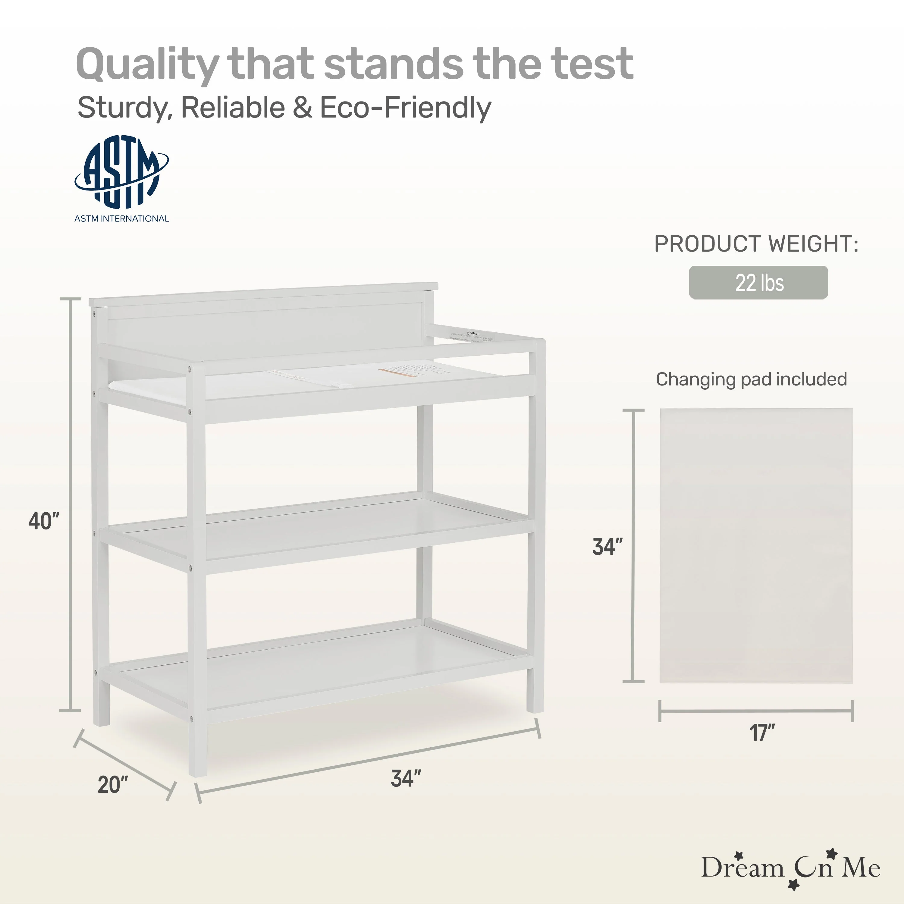 Dream On Me Jax Universal Changing table - Image 9