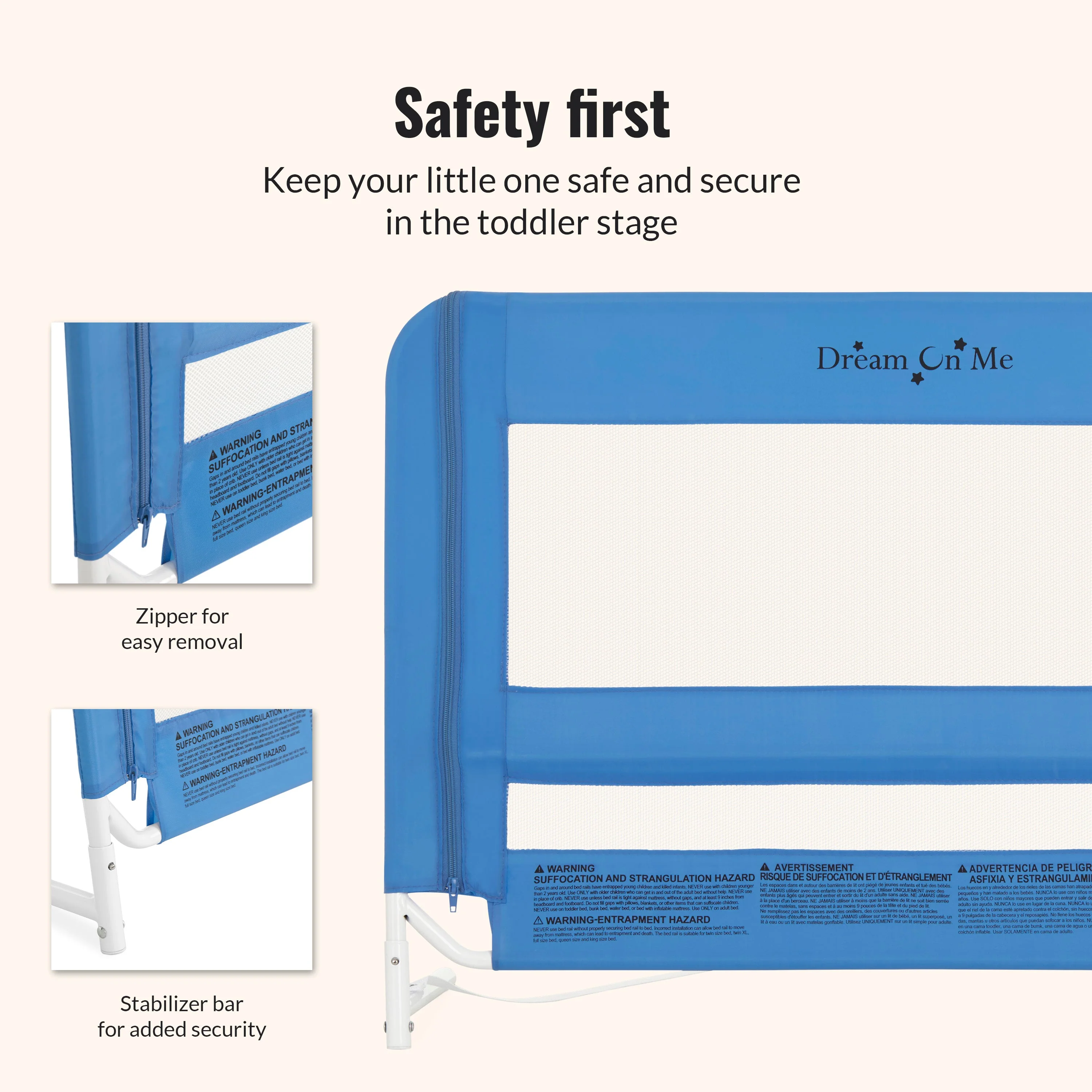 Dream On Me Mesh Security Bed Rail - Image 4