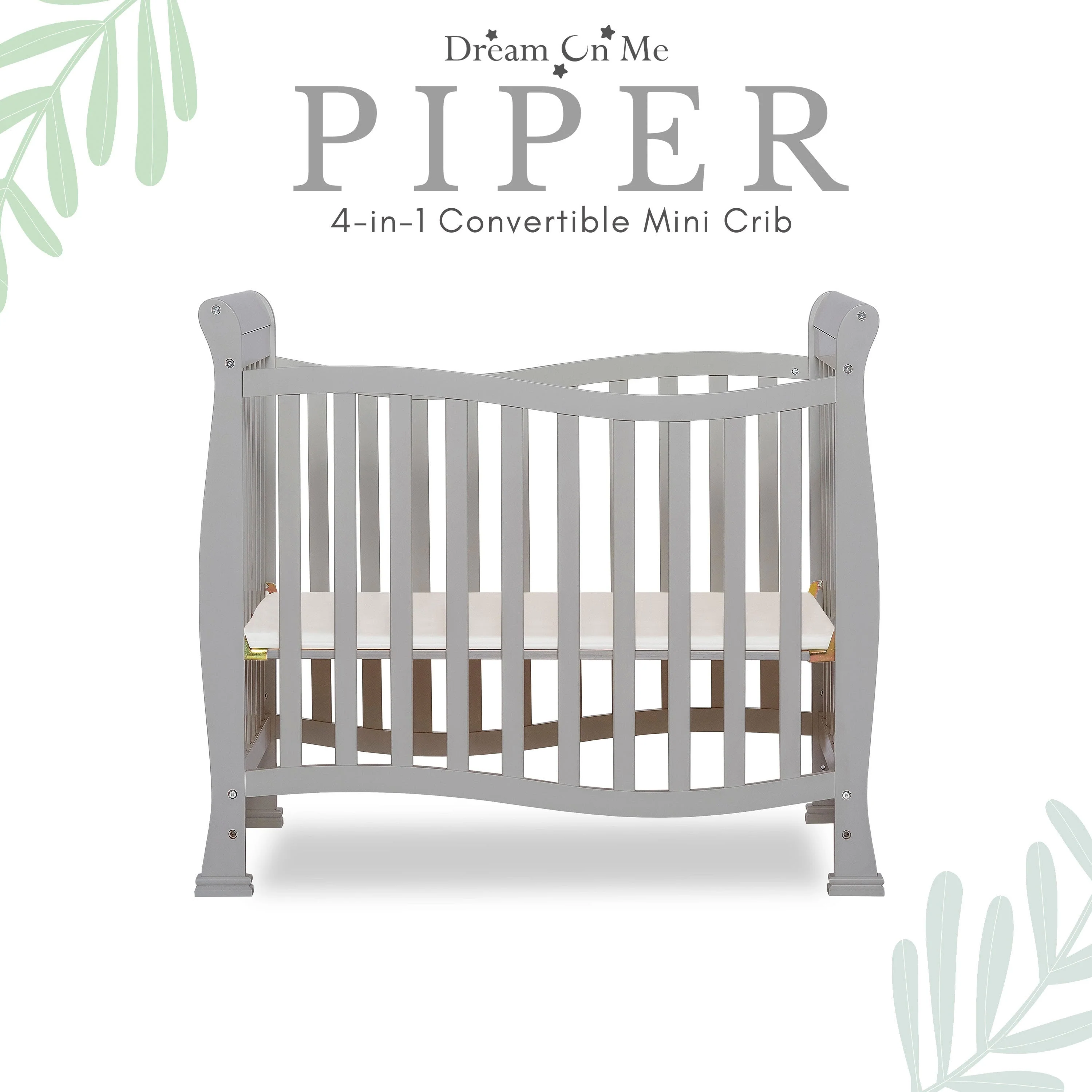 Dream On Me Piper 4-in-1 Convertible Mini Crib - Image 32