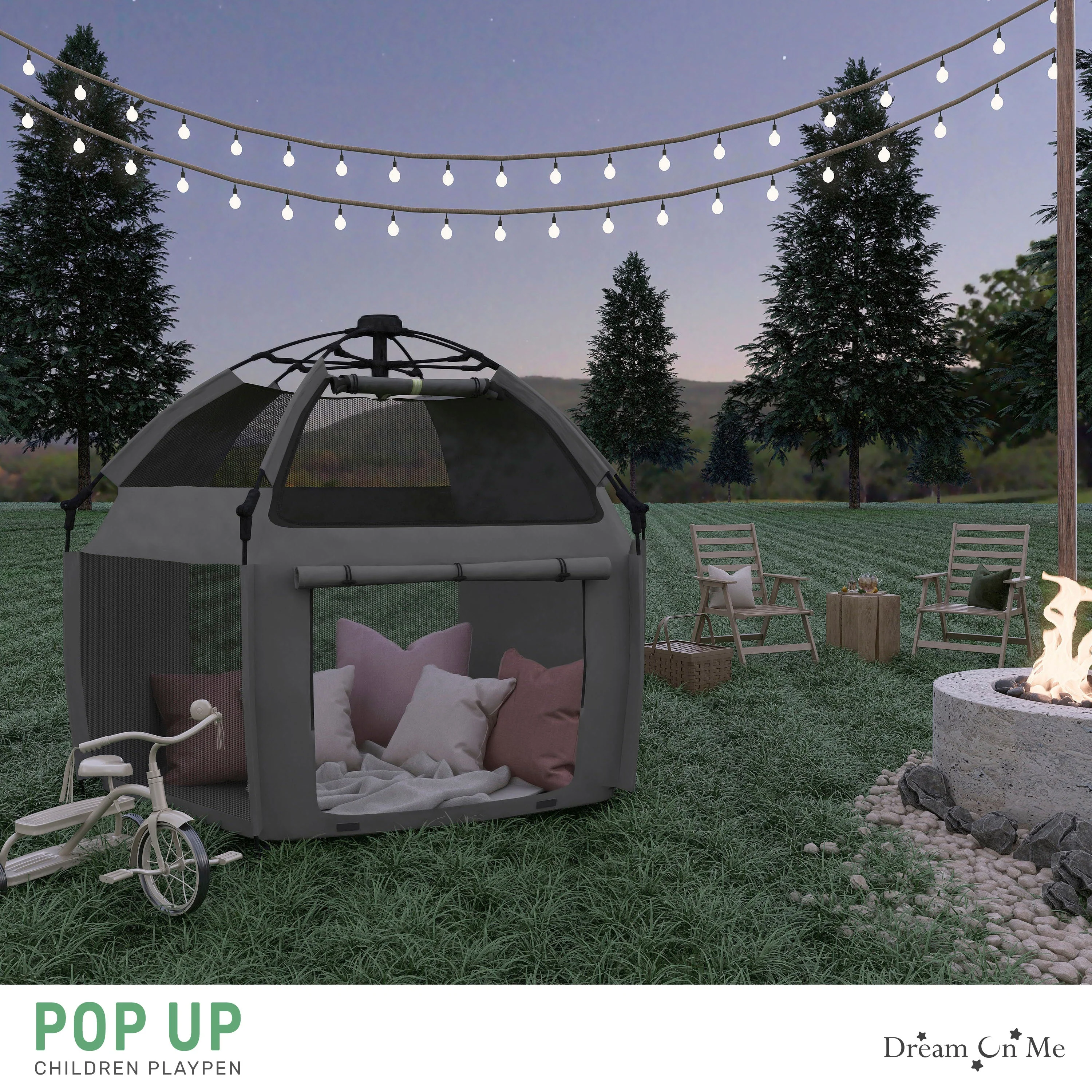 Dream On Me Pop Up Children Playpen with Canopy - Image 31