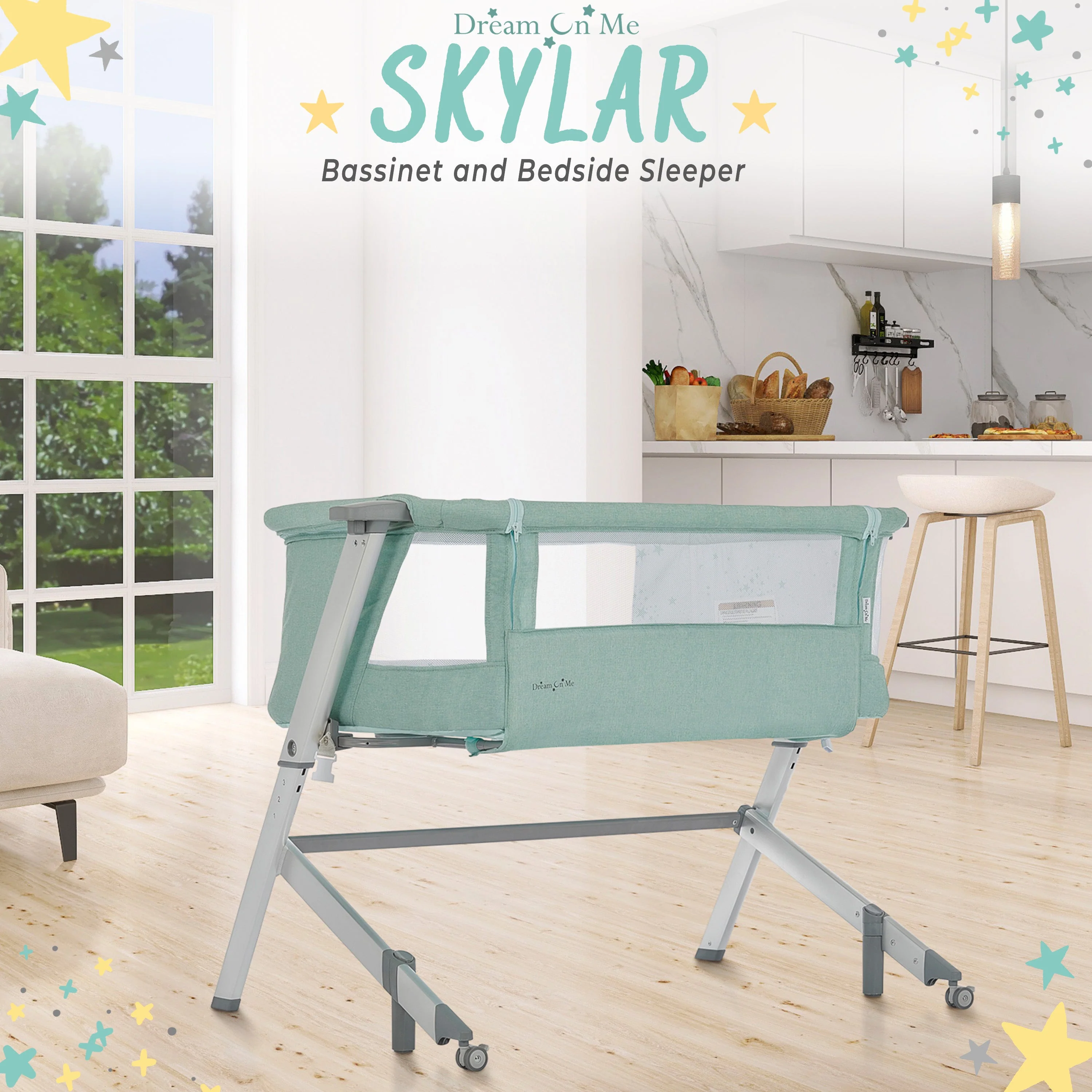 Dream On Me Skylar Bassinet And Bedside Sleeper - Image 6