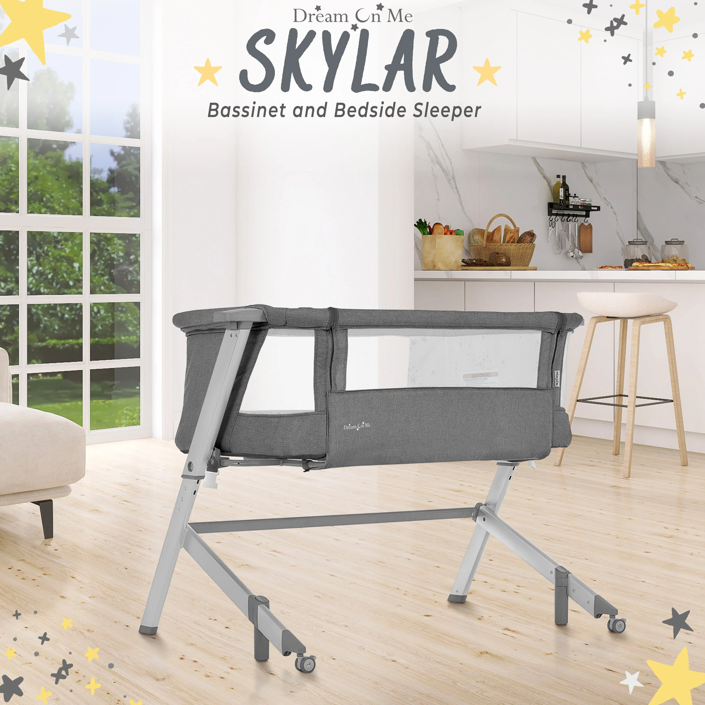 Dream On Me Skylar Bassinet And Bedside Sleeper - Image 8