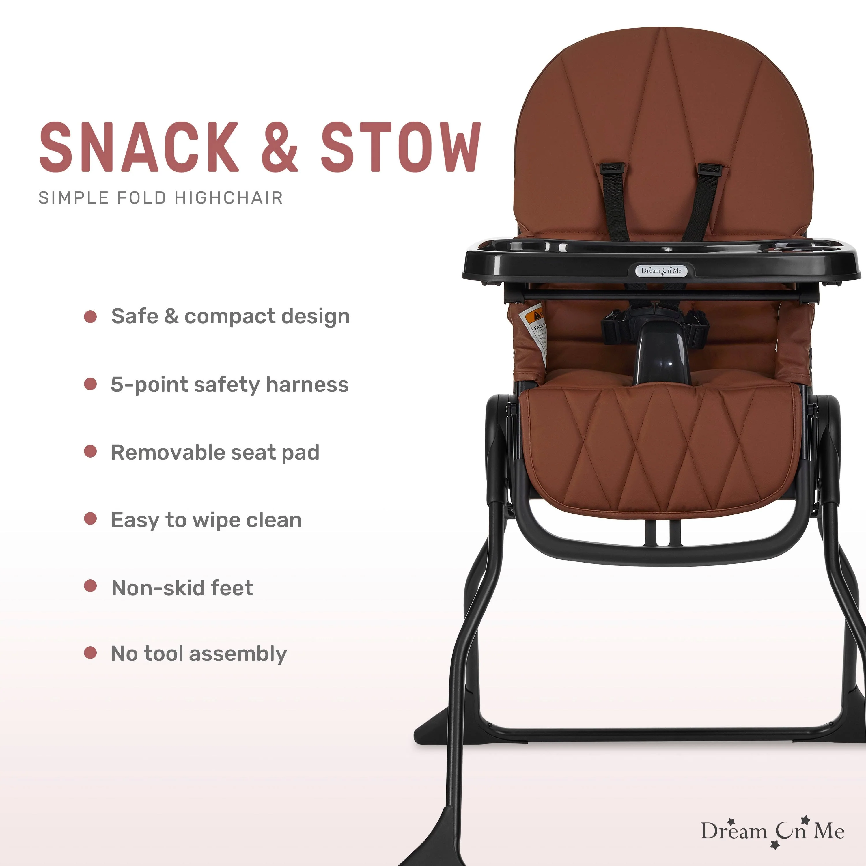 Dream On Me Snack and Stow Baby High Chair - Image 12