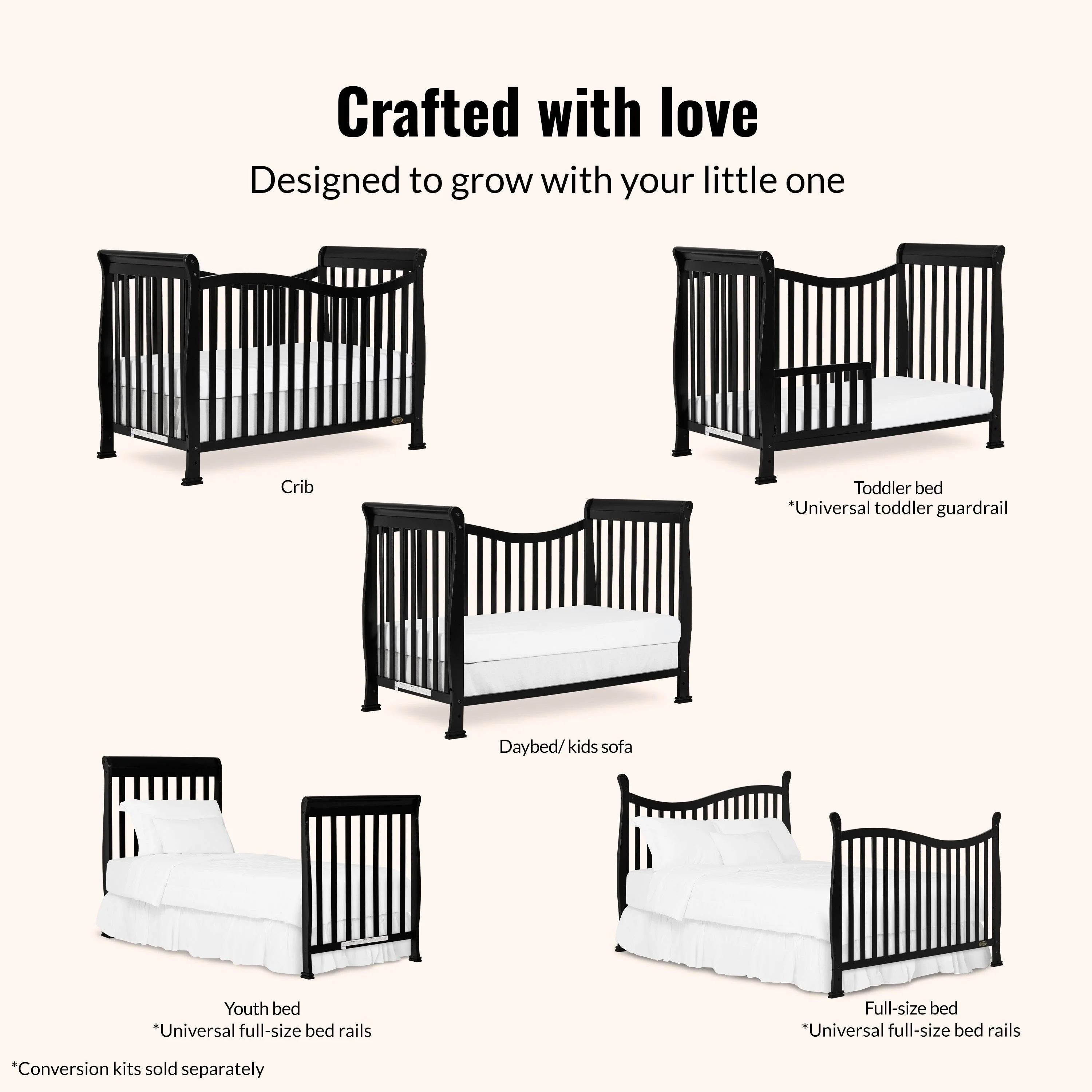 Dream On Me Violet 7-in-1 Convertible Crib - Image 11