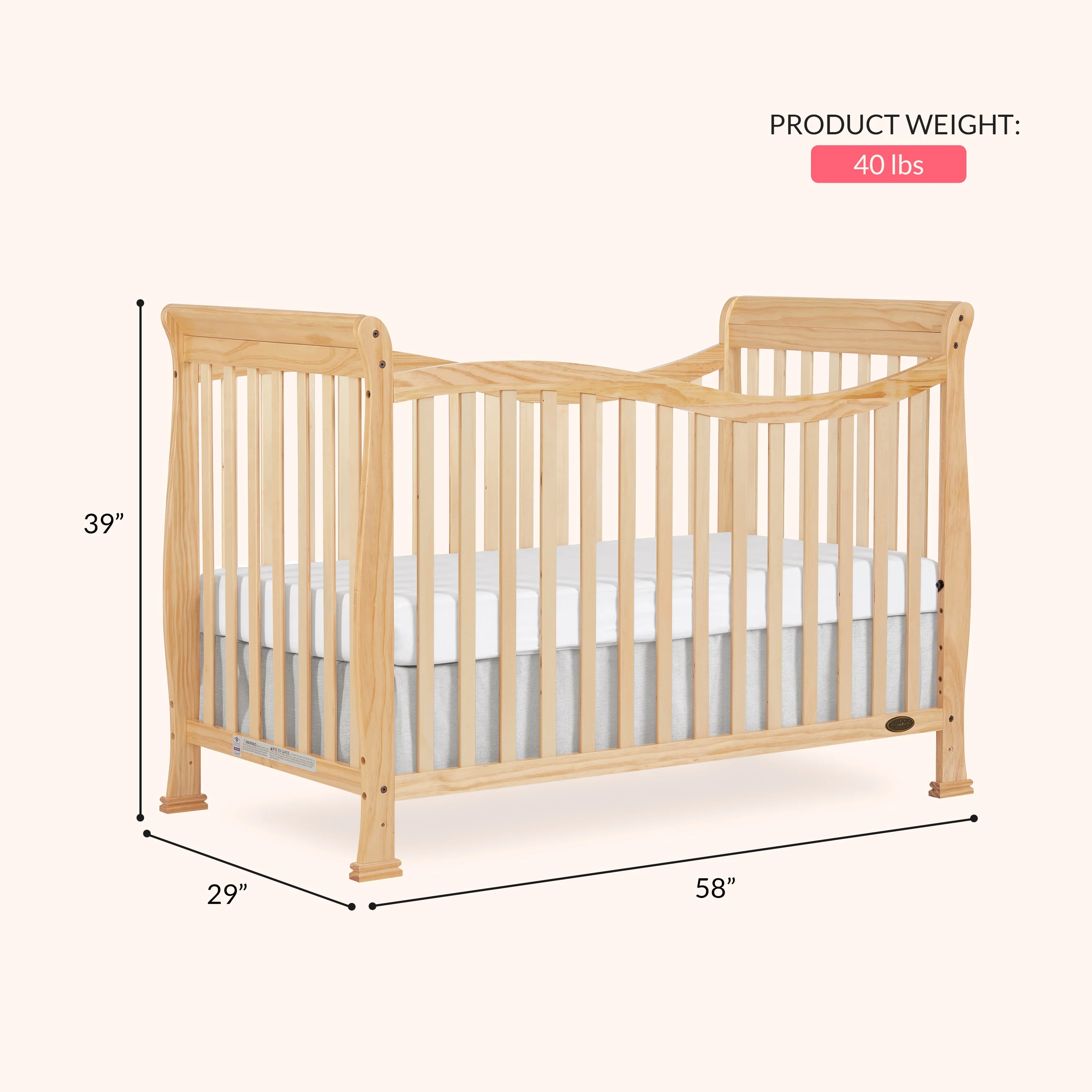 Dream On Me Violet 7-in-1 Convertible Crib - Image 17