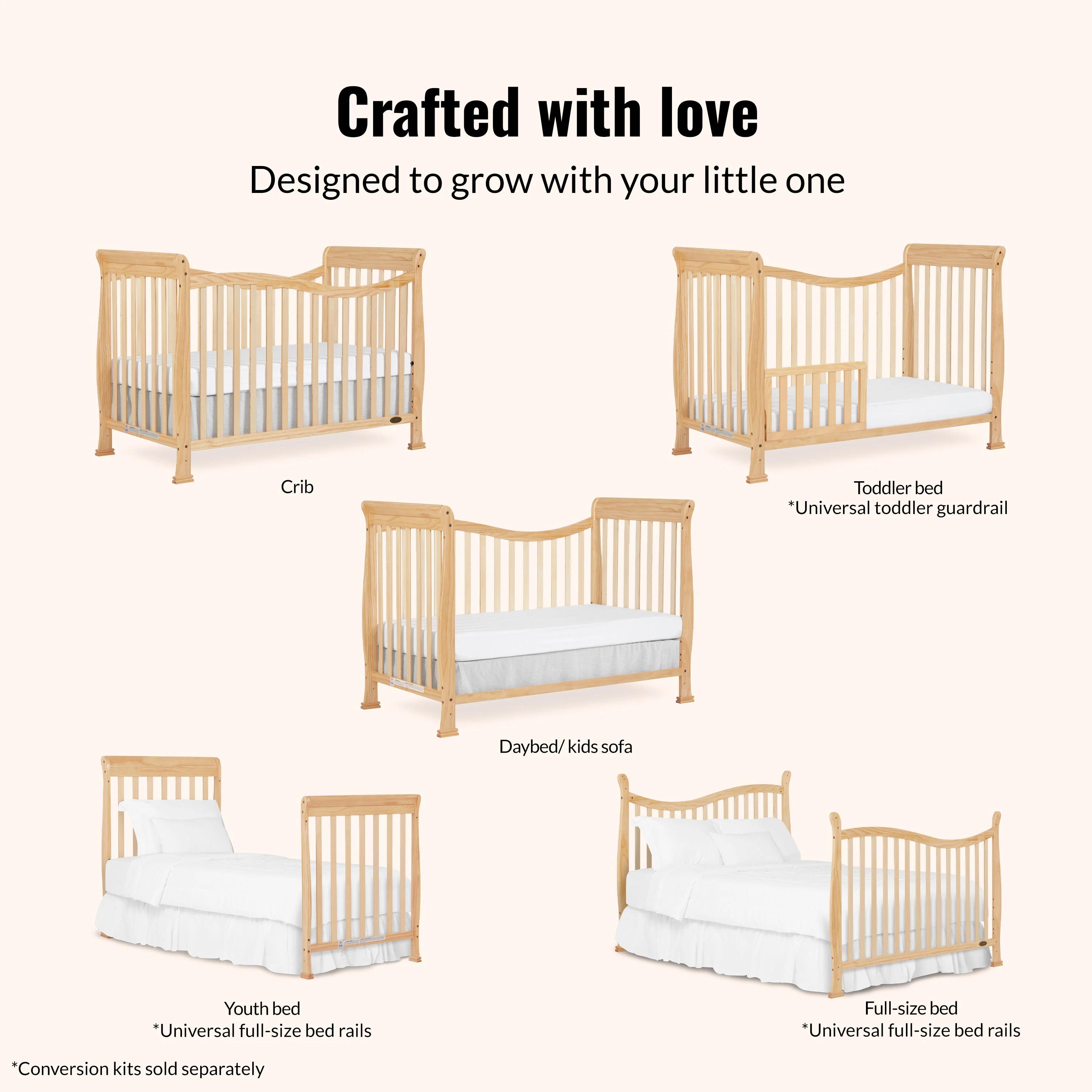 Dream On Me Violet 7-in-1 Convertible Crib - Image 18