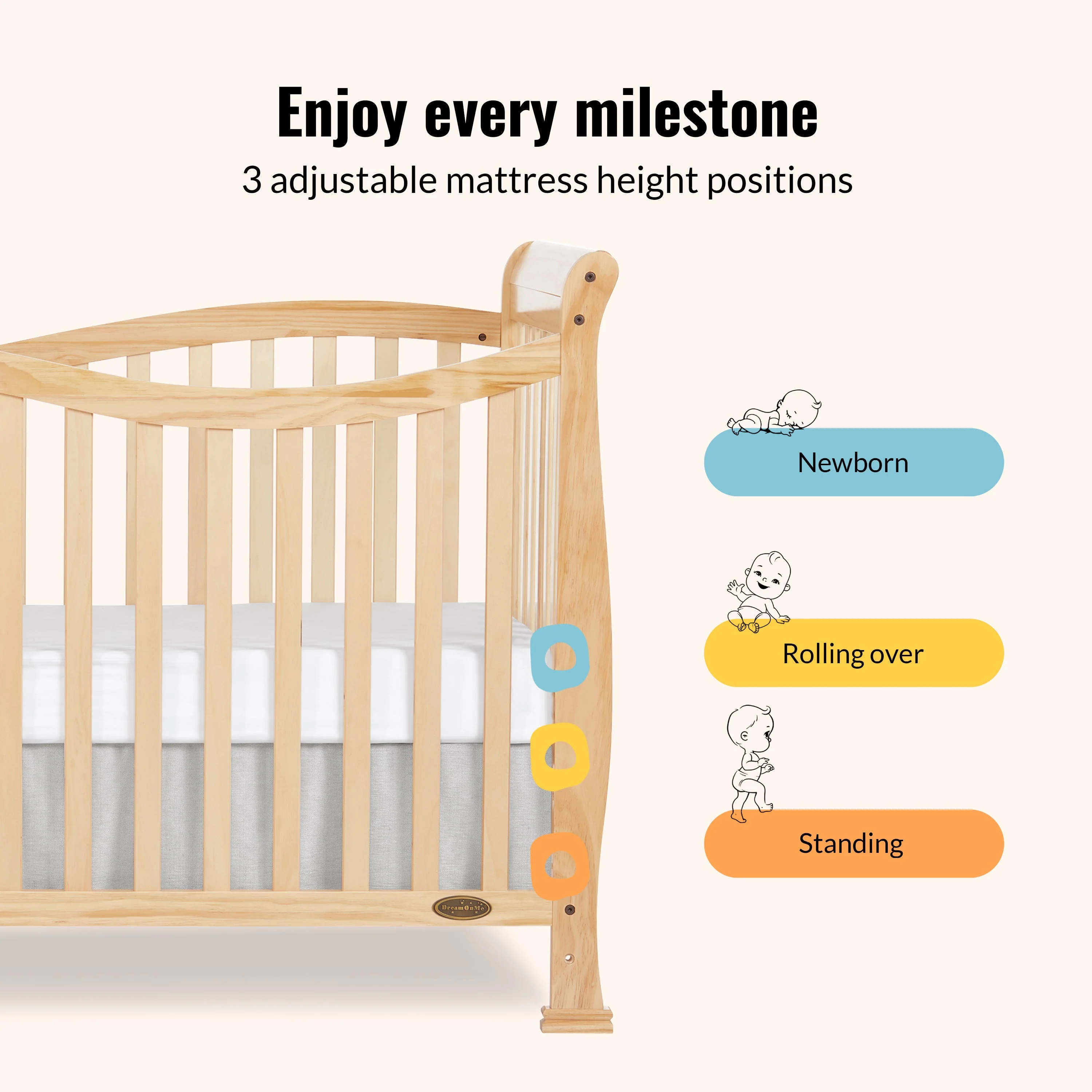 Dream On Me Violet 7-in-1 Convertible Crib - Image 20