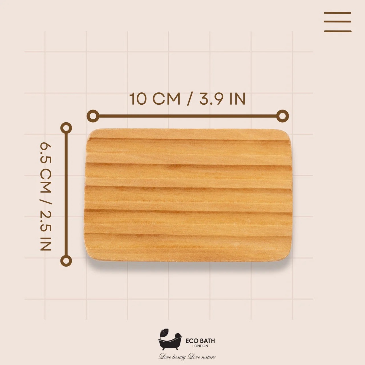 Beech Wood Ridged Soap Dish - Image 6