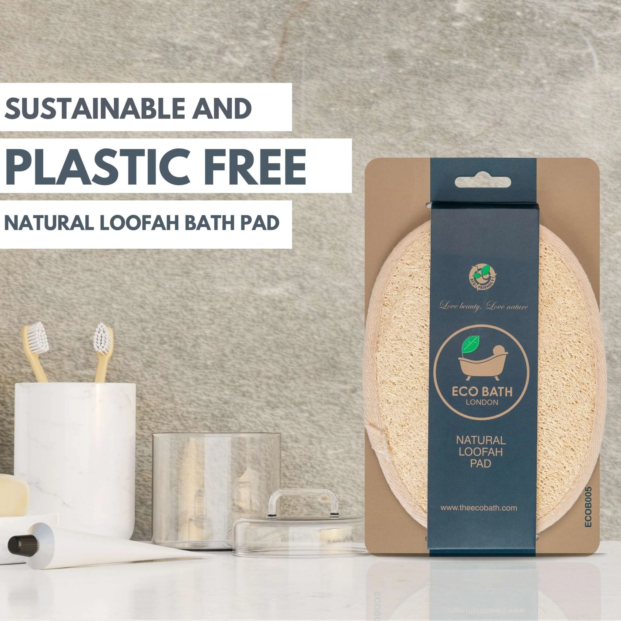 Eco Bath London Natural Loofah Pad - Exfoliating Loofah Sponge for Women and Men, 100% Natural Loofah Body Scrubber - Image 6