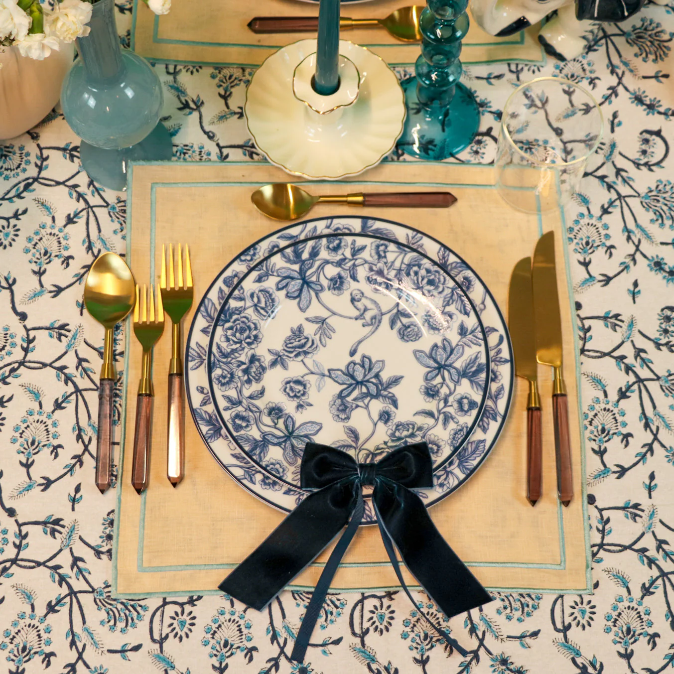 Eleanor Royal Blue Tablecloth - Image 11