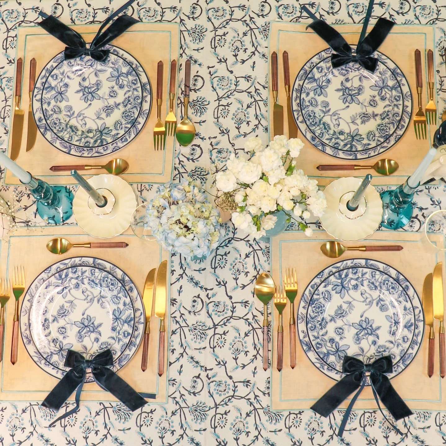Eleanor Royal Blue Tablecloth - Image 9