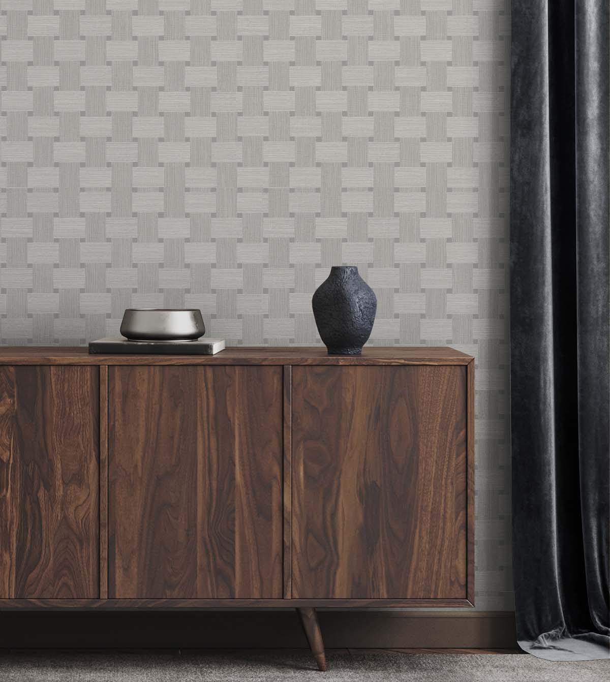 Even More Textures Basketweave Embossed Vinyl Unpasted Wallpaper - Image 18