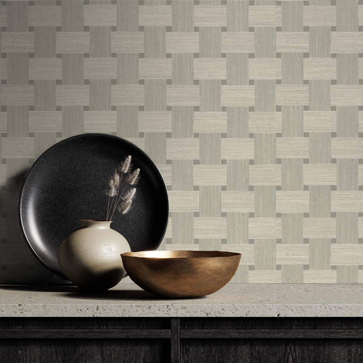 Even More Textures Basketweave Embossed Vinyl Unpasted Wallpaper - Image 9