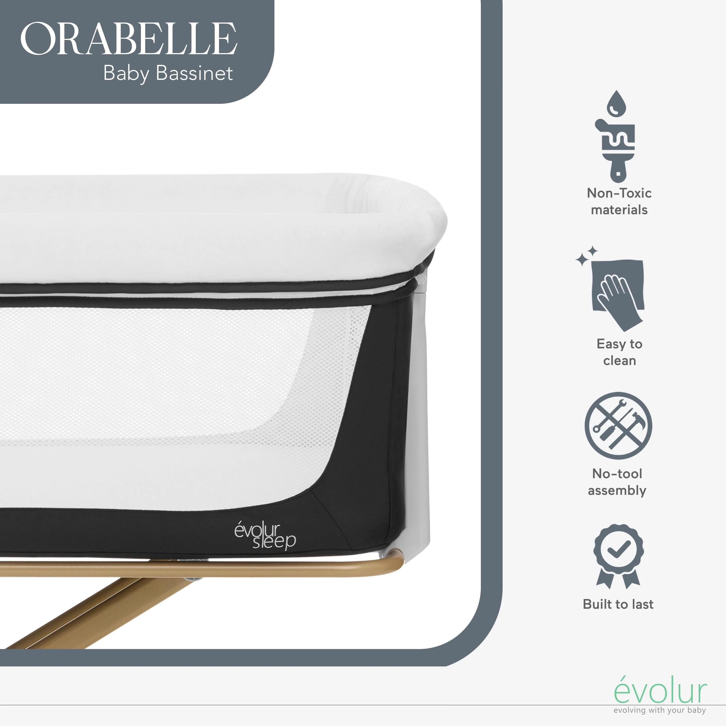 Evolur Orabelle Bassinet - Image 4