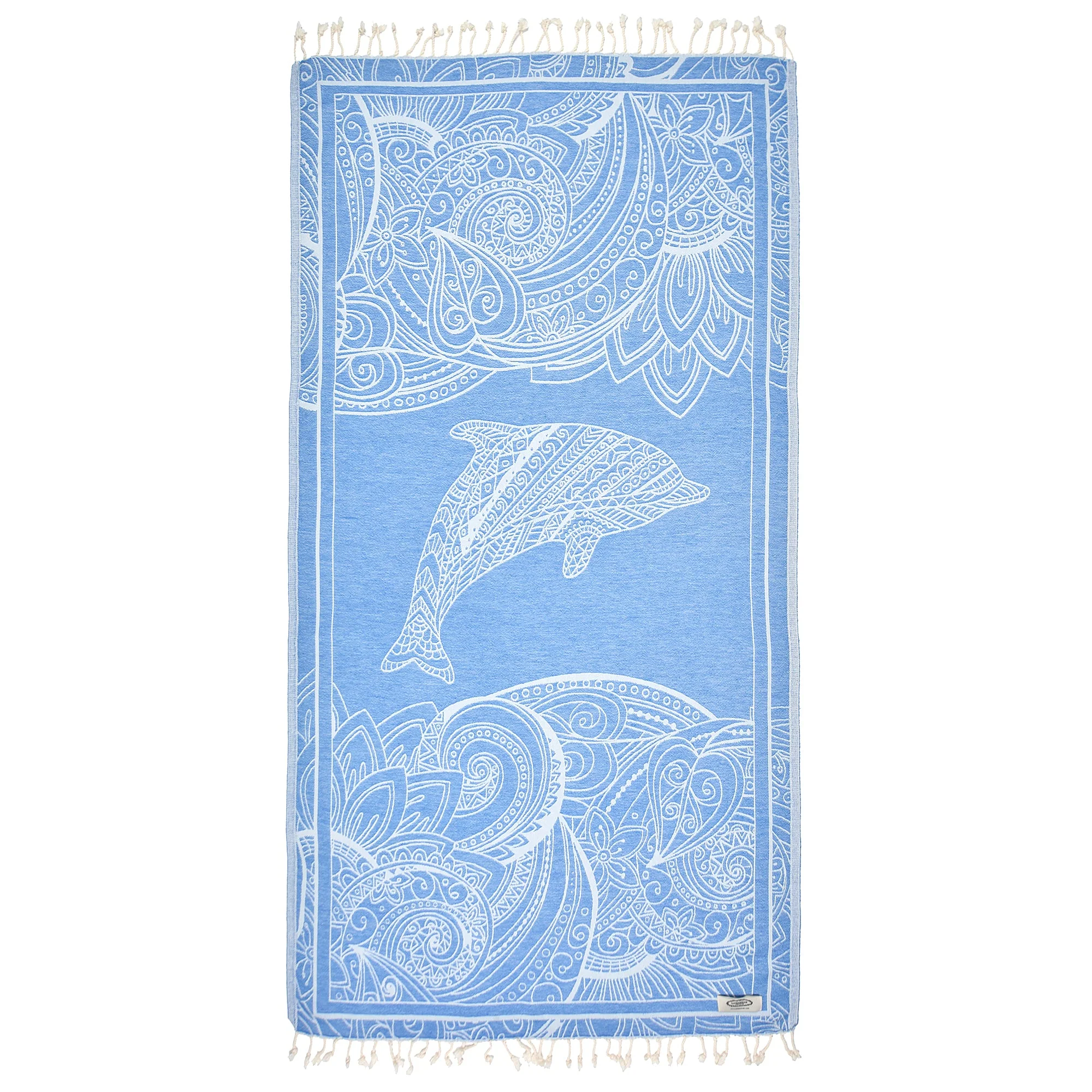 Exclusive Magic Dolphin Peshtemal Pure Cotton Beach Towel - Image 9