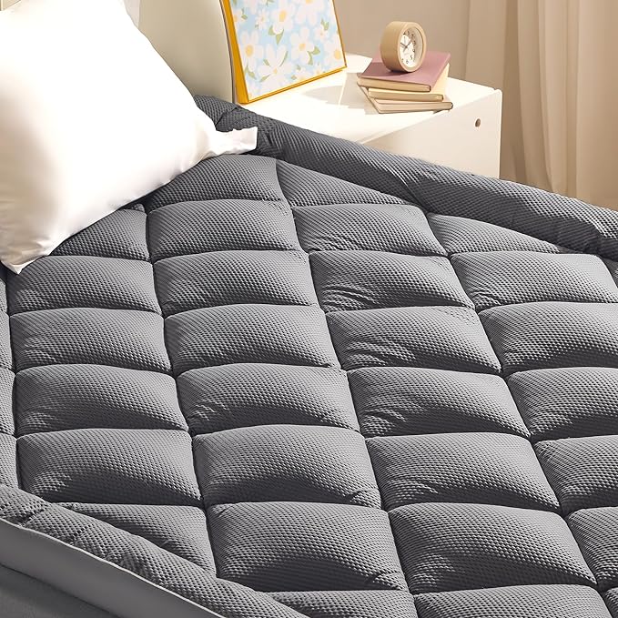 Extra Thick Mattress Pad for Back Pain - Grey - Image 2