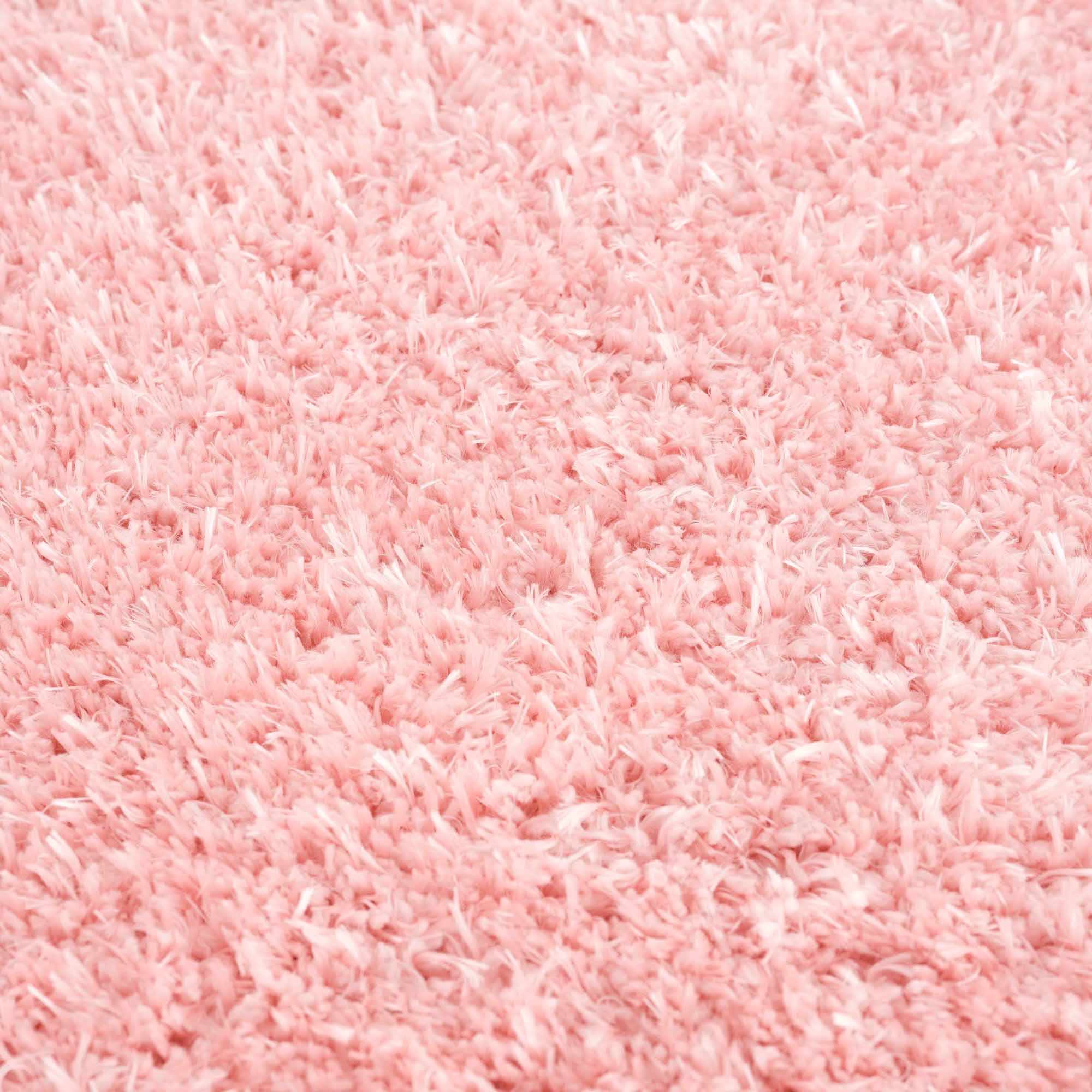 Faina Solid Pink Shag Washable Area Rug - Image 16